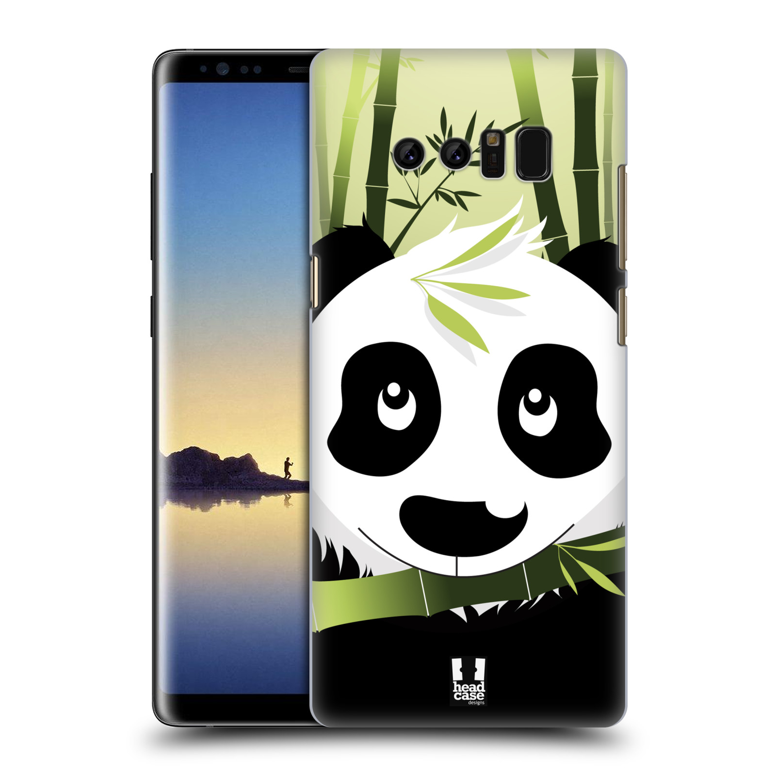 HEAD CASE plastový obal na mobil Samsung Galaxy Note 8 vzor kreslená panda zelená