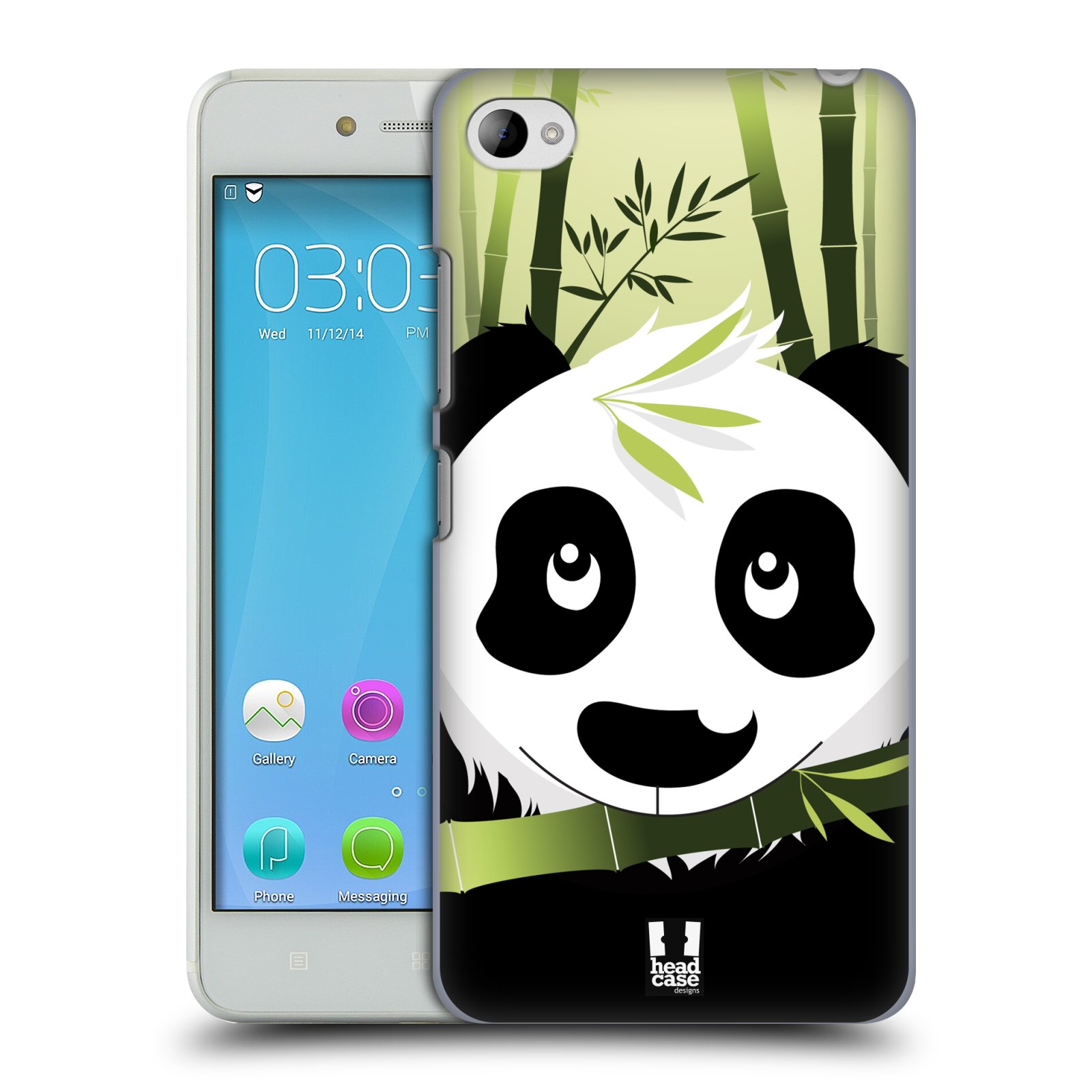 HEAD CASE pevný plastový obal na mobil LENOVO S90 vzor kreslená panda zelená