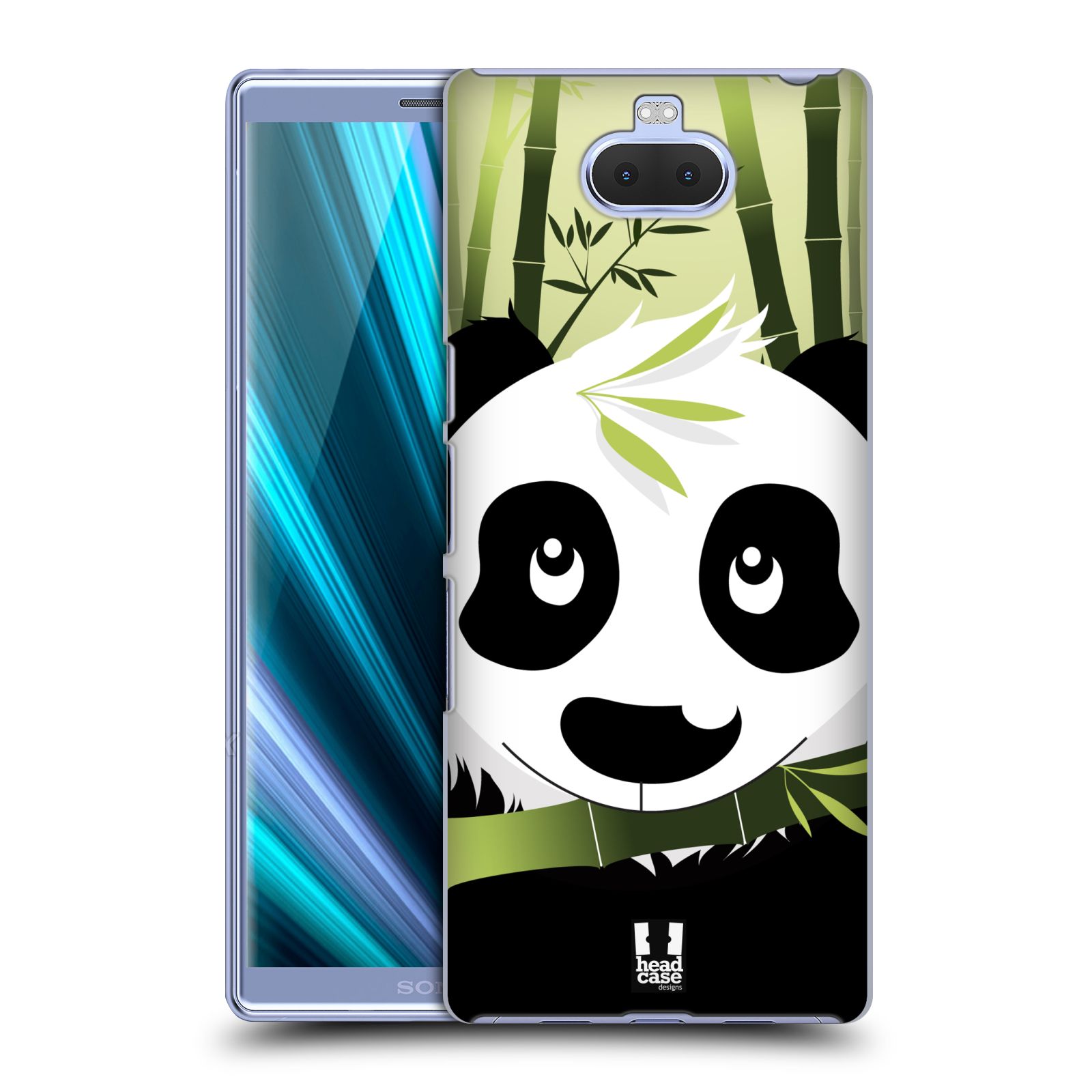 Pouzdro na mobil Sony Xperia 10 - Head Case - vzor kreslená panda zelená