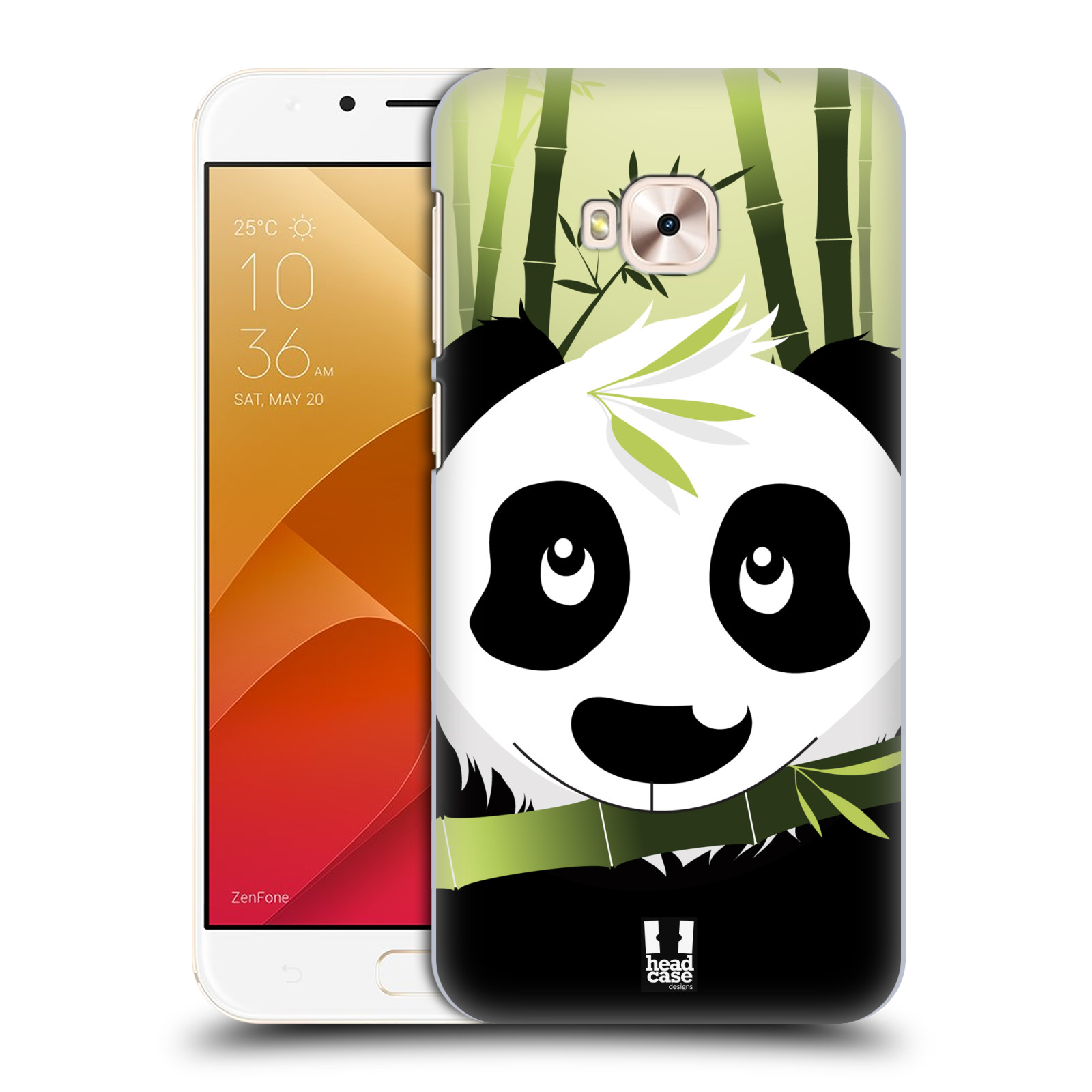 HEAD CASE plastový obal na mobil Asus Zenfone 4 Selfie Pro ZD552KL vzor kreslená panda zelená