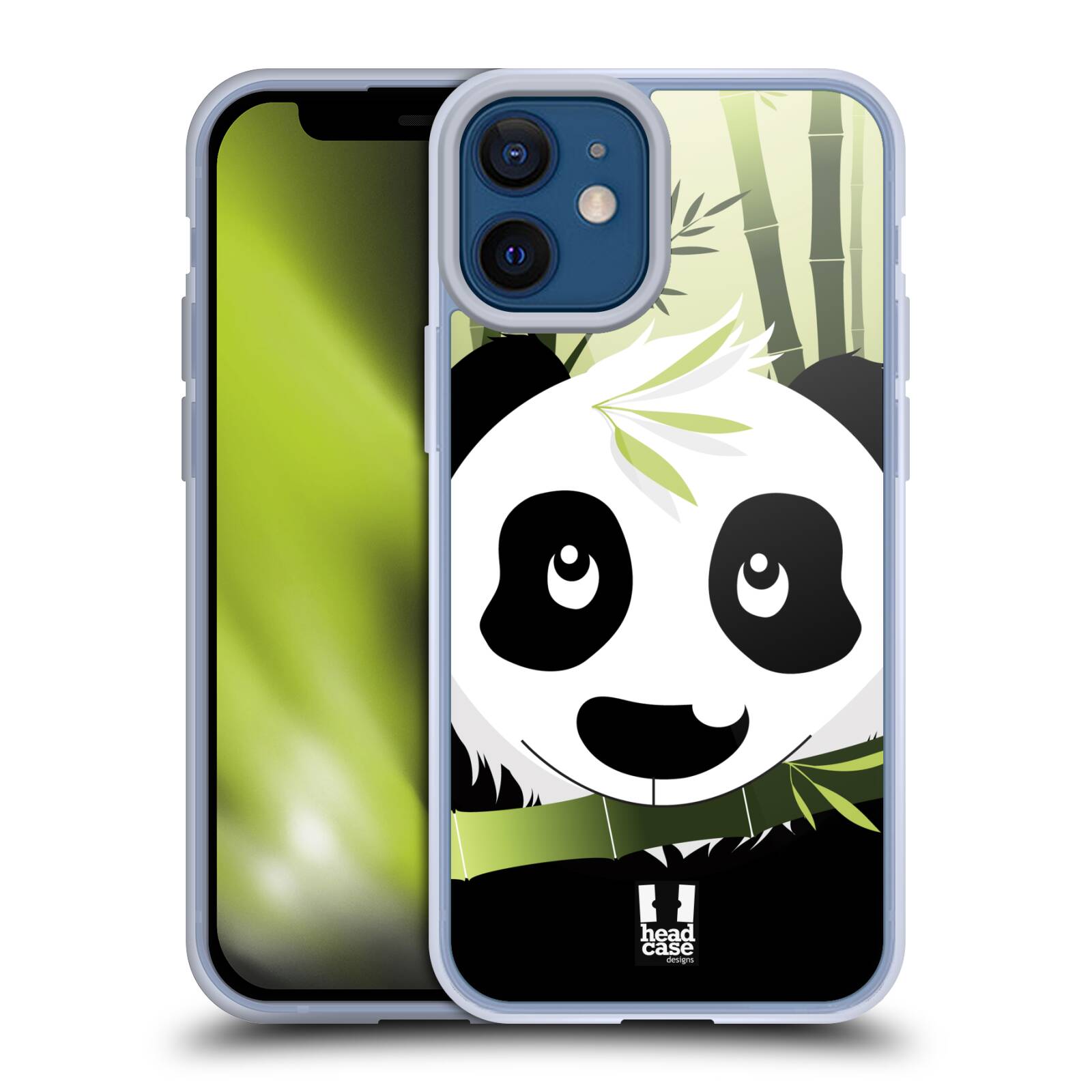 Plastový obal na mobil Apple Iphone 12 MINI vzor kreslená panda zelená