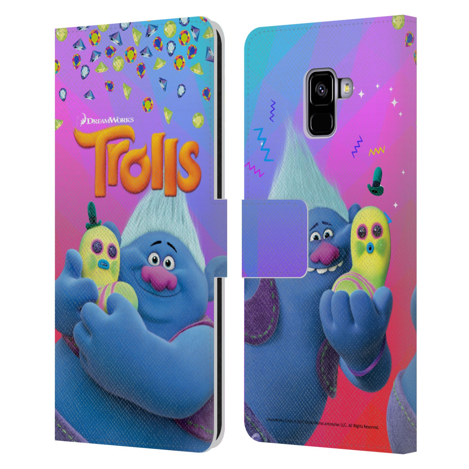 Pouzdro na mobil Samsung Galaxy A8 PLUS 2018 - Head Case - Trollové - Biggie a Mr Dinkles