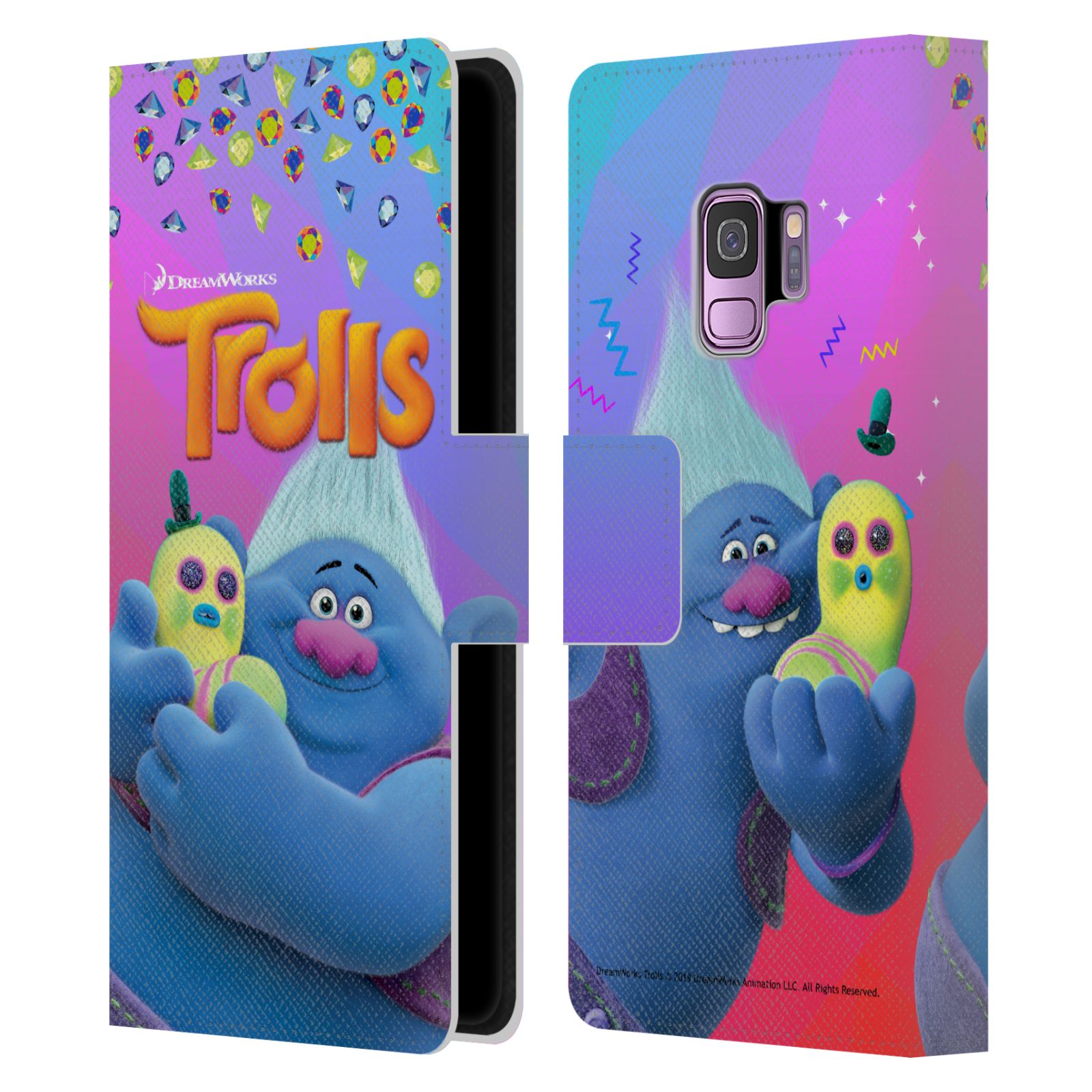 Pouzdro na mobil Samsung Galaxy S9 - Head Case - Trollové - Biggie a Mr Dinkles