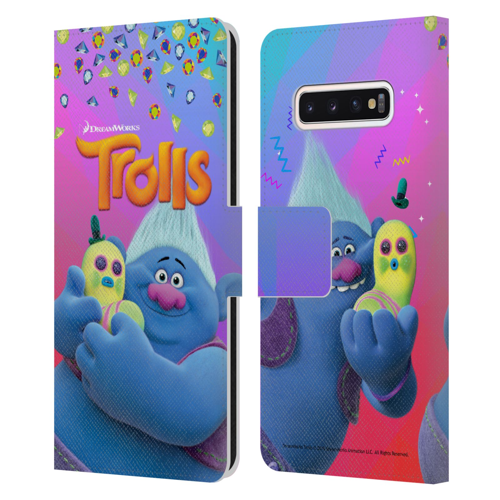 Pouzdro na mobil Samsung Galaxy S10 - Head Case - Trollové - Biggie a Mr Dinkles