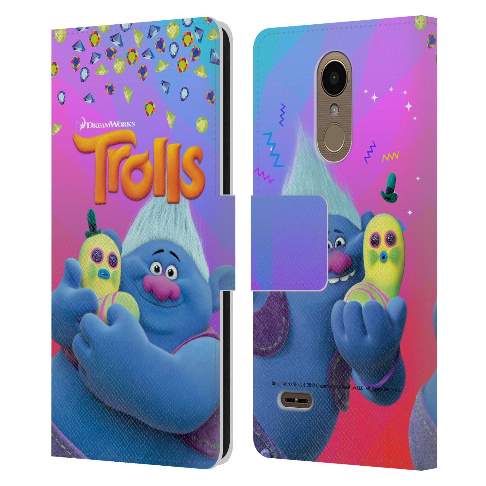 Pouzdro na mobil LG K4 2017 - Head Case - Trollové - Biggie a Mr Dinkles