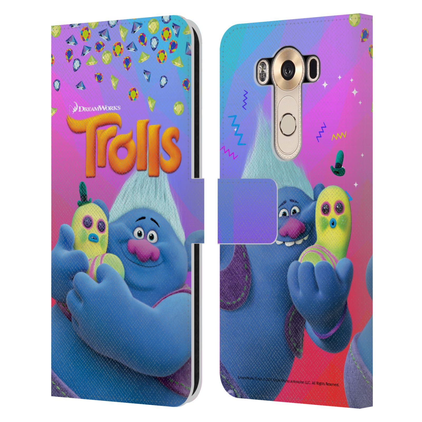 Pouzdro na mobil LG V10 - Head Case - Trollové - Biggie a Mr Dinkles