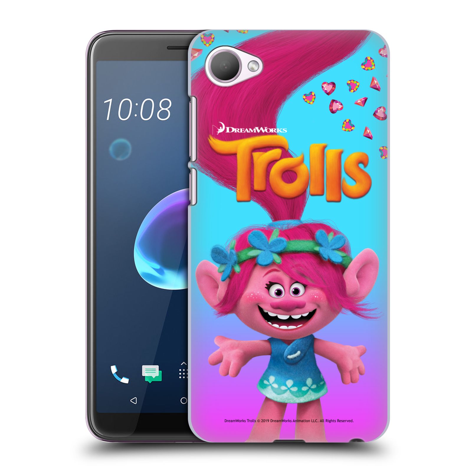 Pouzdro na mobil HTC Desire 12 / Desire 12 DUAL SIM - HEAD CASE - Pohádka - Trollové skřítek holčička Poppy