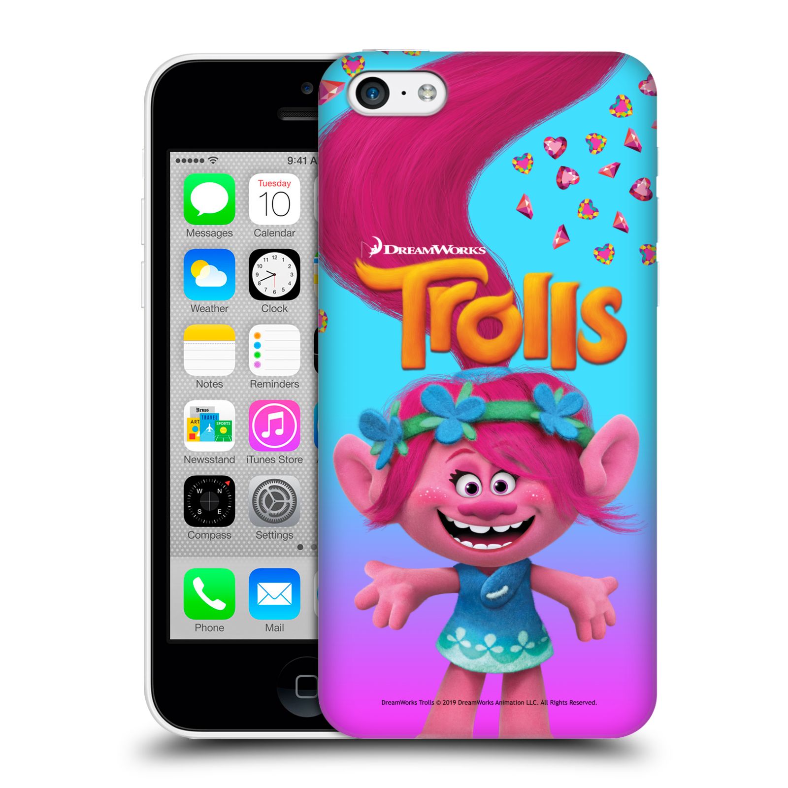 Pouzdro na mobil Apple Iphone 5C - HEAD CASE - Pohádka - Trollové skřítek holčička Poppy