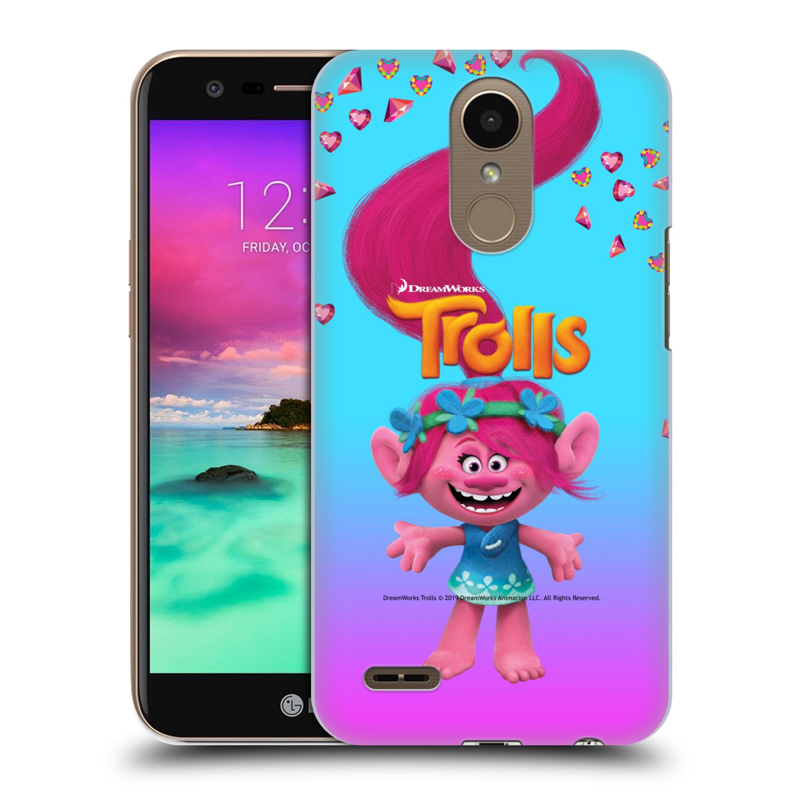Pouzdro na mobil LG K10 2017 / K10 2017 DUAL SIM - HEAD CASE - Pohádka - Trollové skřítek holčička Poppy