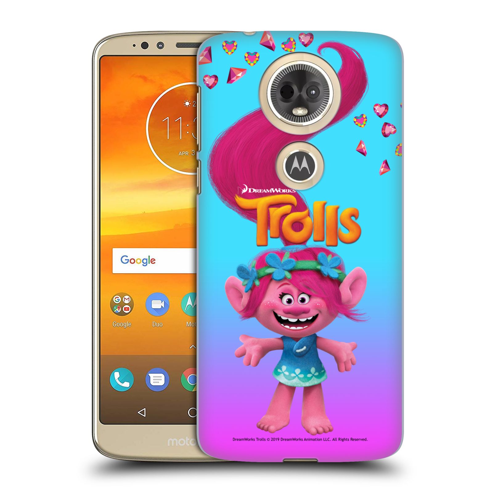 Pouzdro na mobil Motorola Moto E5 PLUS - HEAD CASE - Pohádka - Trollové skřítek holčička Poppy