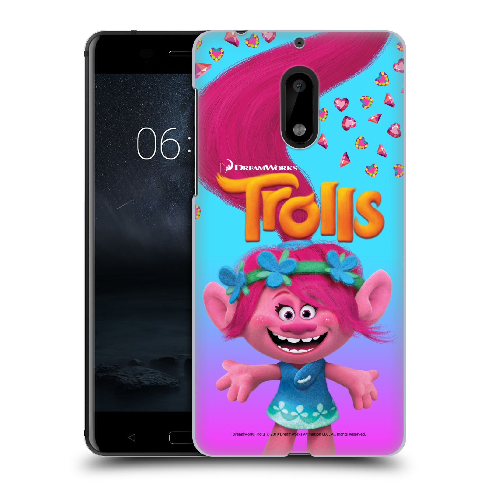 Pouzdro na mobil Nokia 6 - HEAD CASE - Pohádka - Trollové skřítek holčička Poppy