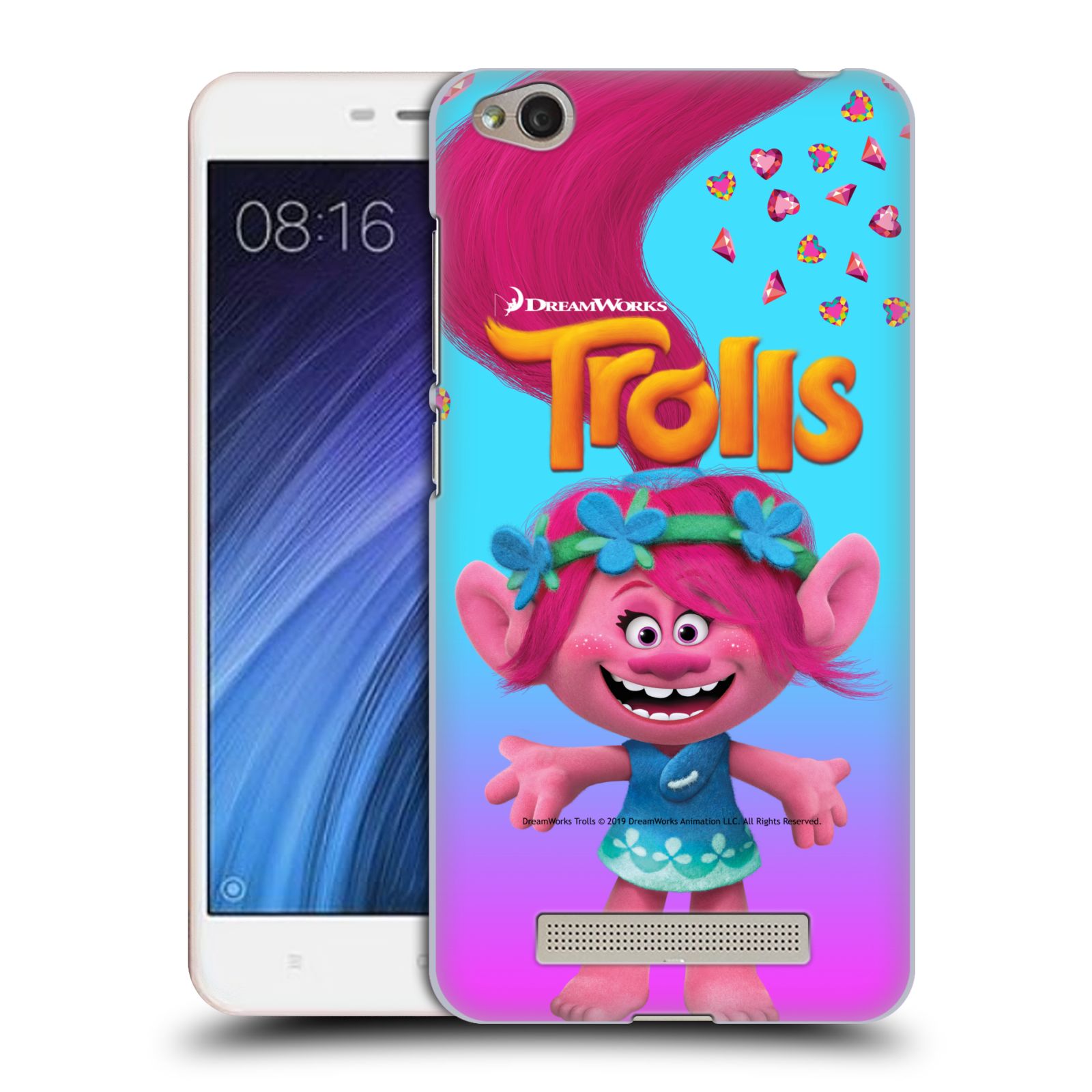 Pouzdro na mobil Xiaomi Redmi 4a - HEAD CASE - Pohádka - Trollové skřítek holčička Poppy