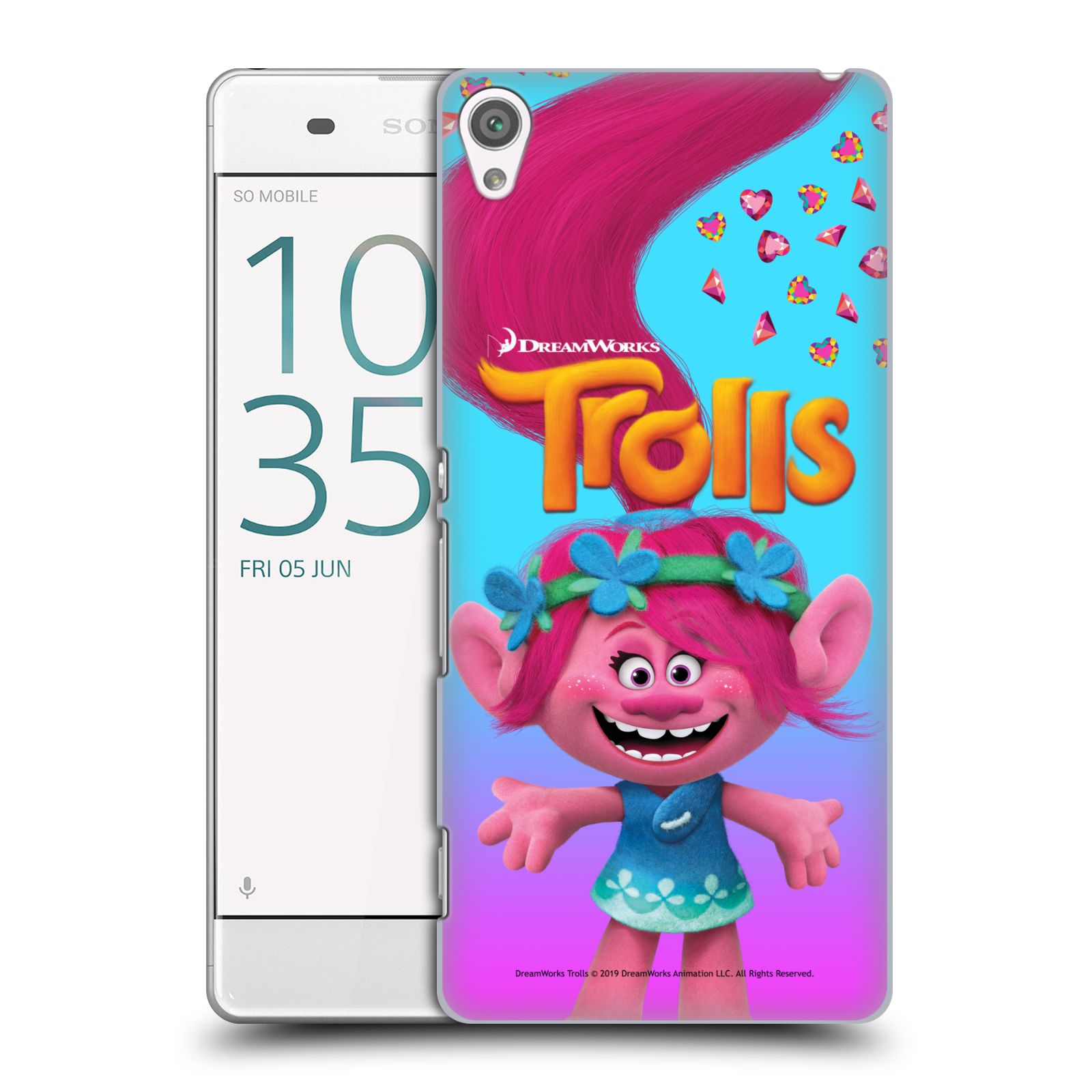 Pouzdro na mobil Sony Xperia XA - HEAD CASE - Pohádka - Trollové skřítek holčička Poppy