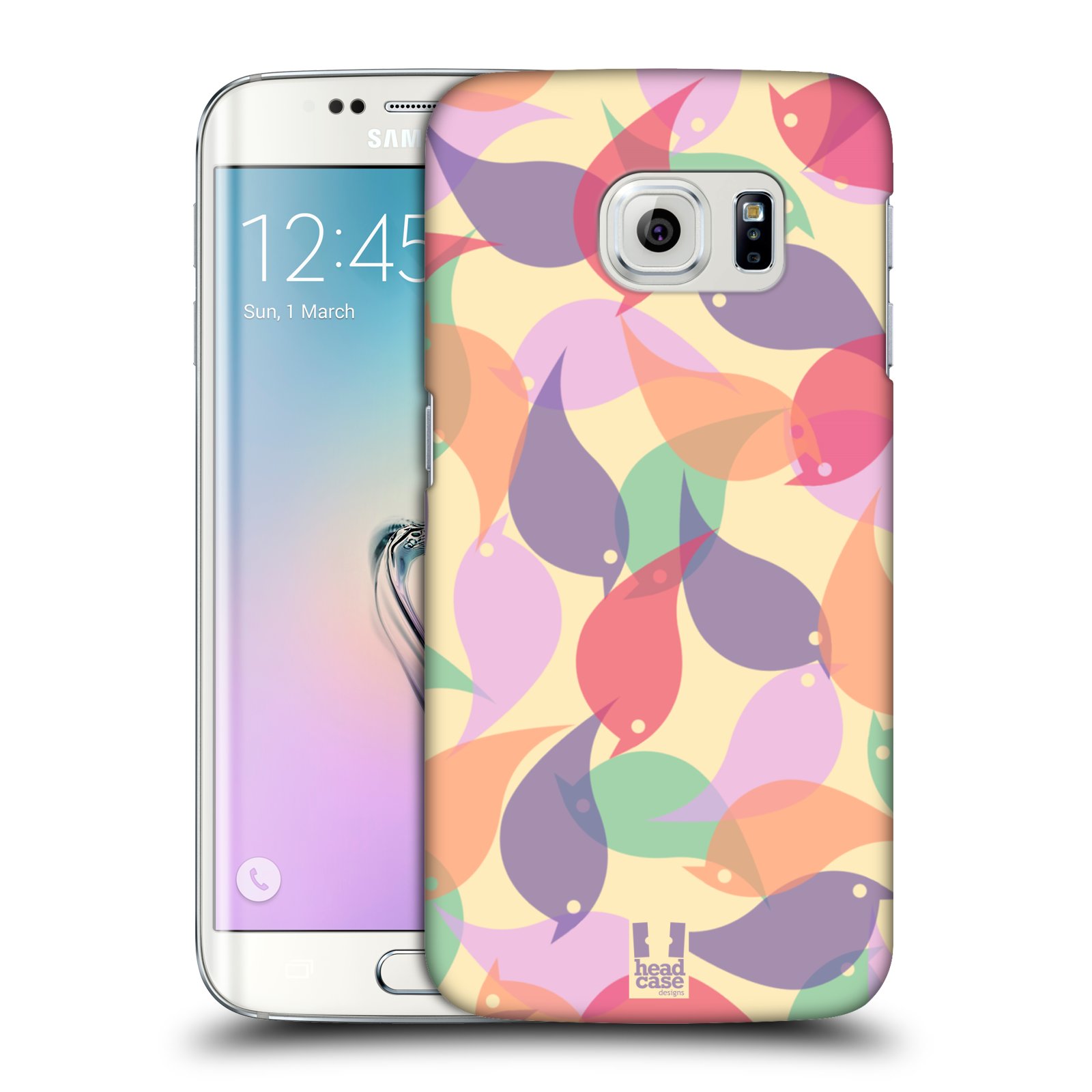 HEAD CASE plastový obal na mobil SAMSUNG Galaxy S6 EDGE (G9250, G925, G925F) vzor Vzorkovaná malba PTÁČCI