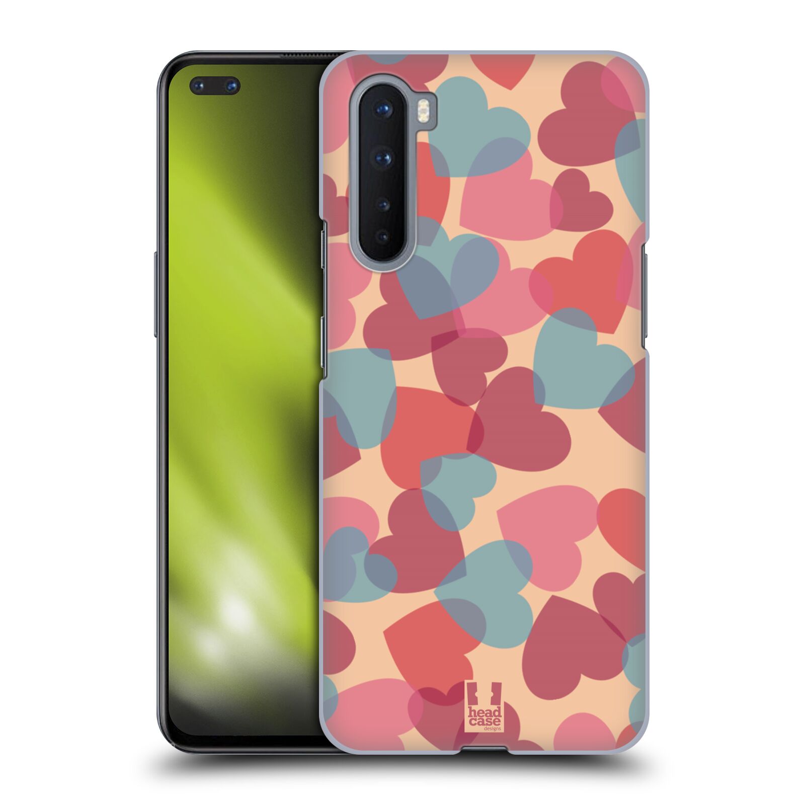 Zadní obal pro mobil OnePlus Nord - HEAD CASE - Růžová srdíčka kreslený vzor