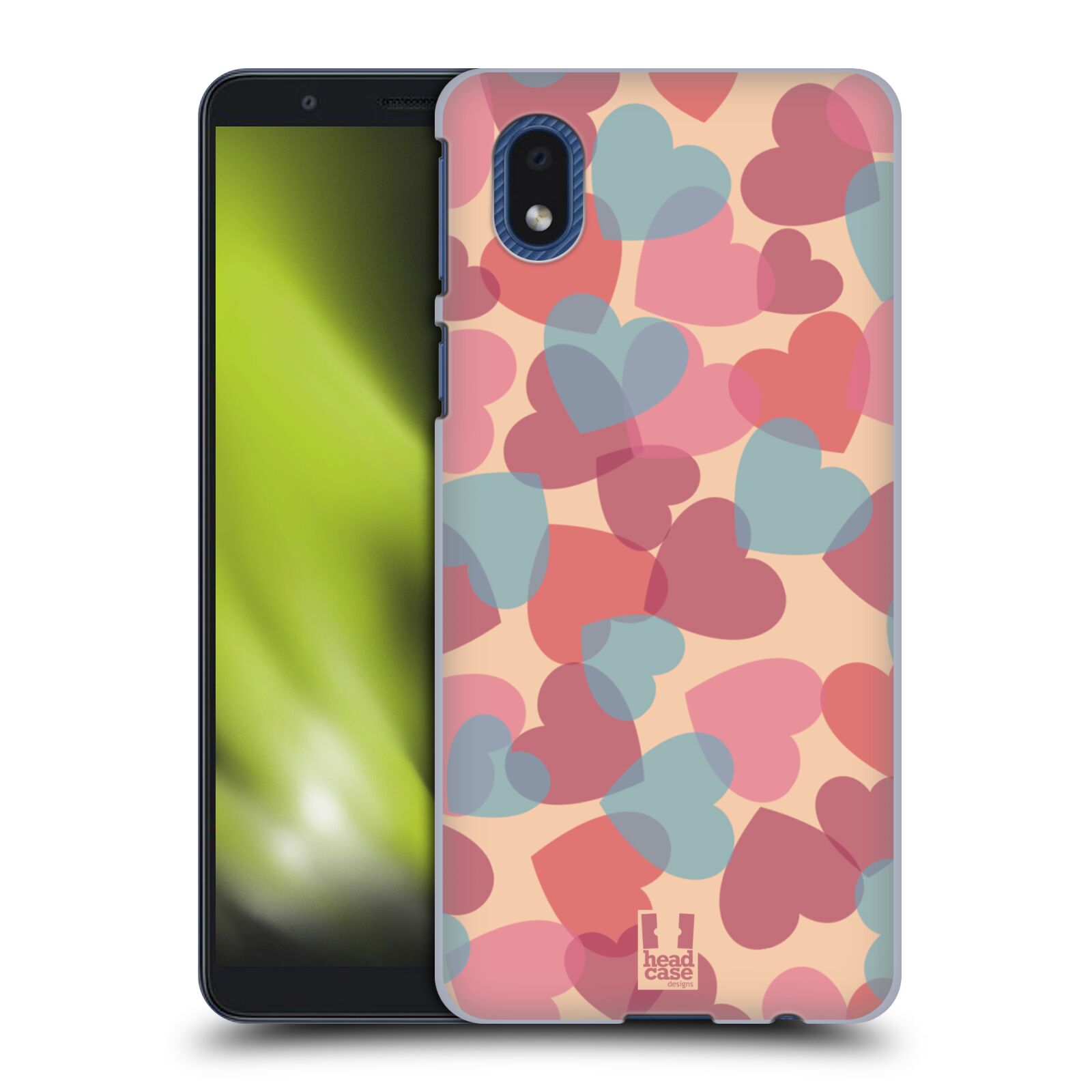 Zadní obal pro mobil Samsung Galaxy A01 CORE - HEAD CASE - Růžová srdíčka kreslený vzor