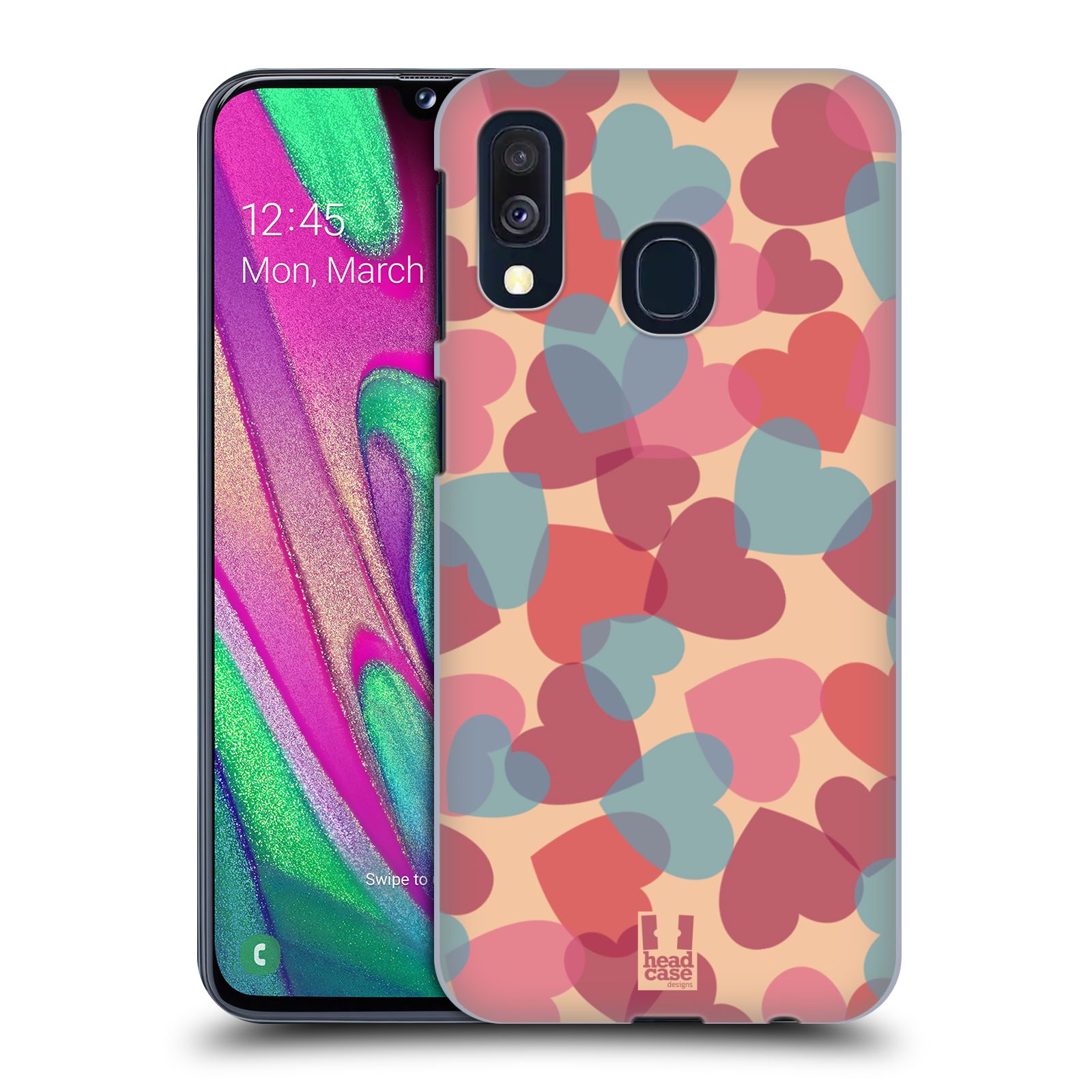 Zadní obal pro mobil Samsung Galaxy A40 - HEAD CASE - Růžová srdíčka kreslený vzor