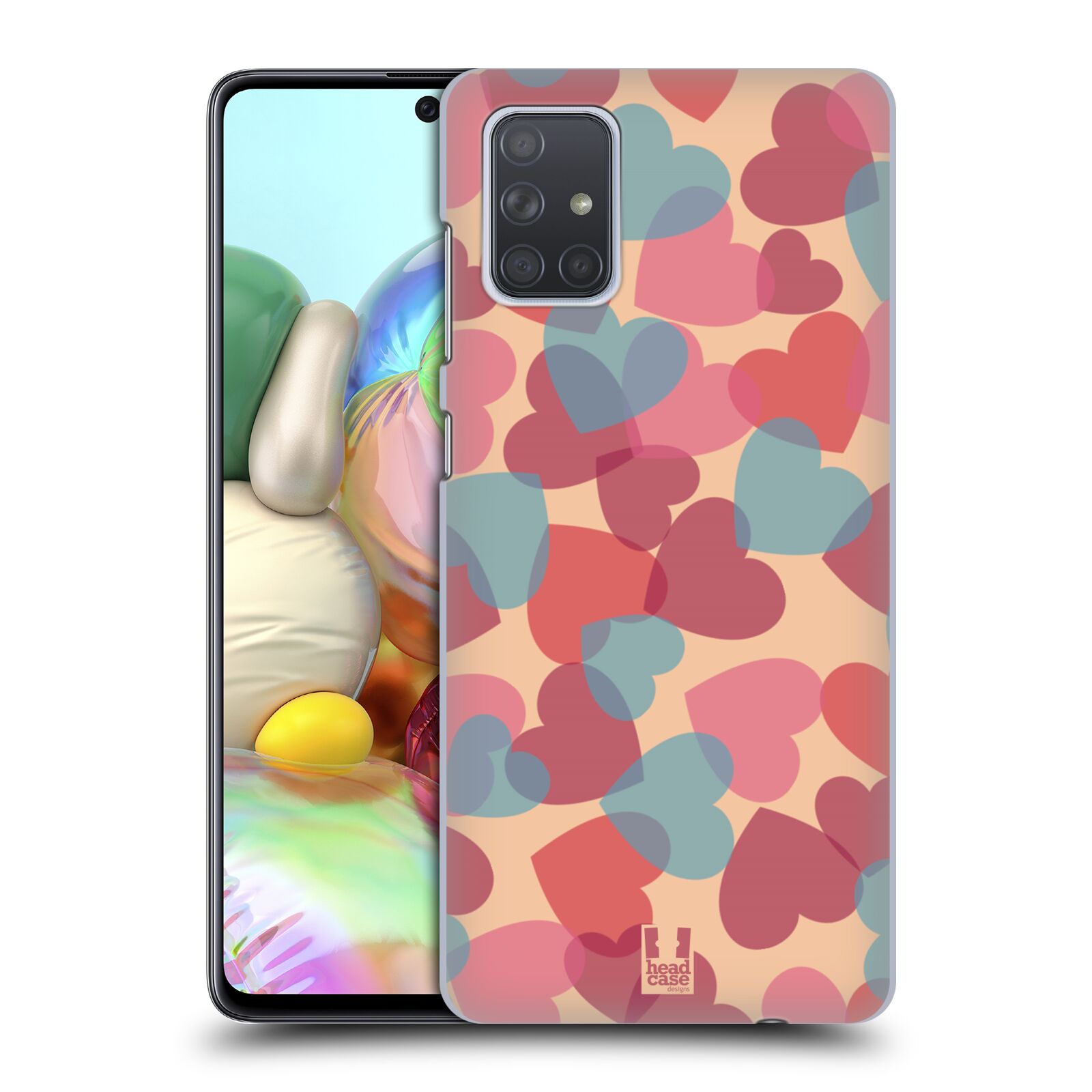 Zadní obal pro mobil Samsung Galaxy A71 - HEAD CASE - Růžová srdíčka kreslený vzor
