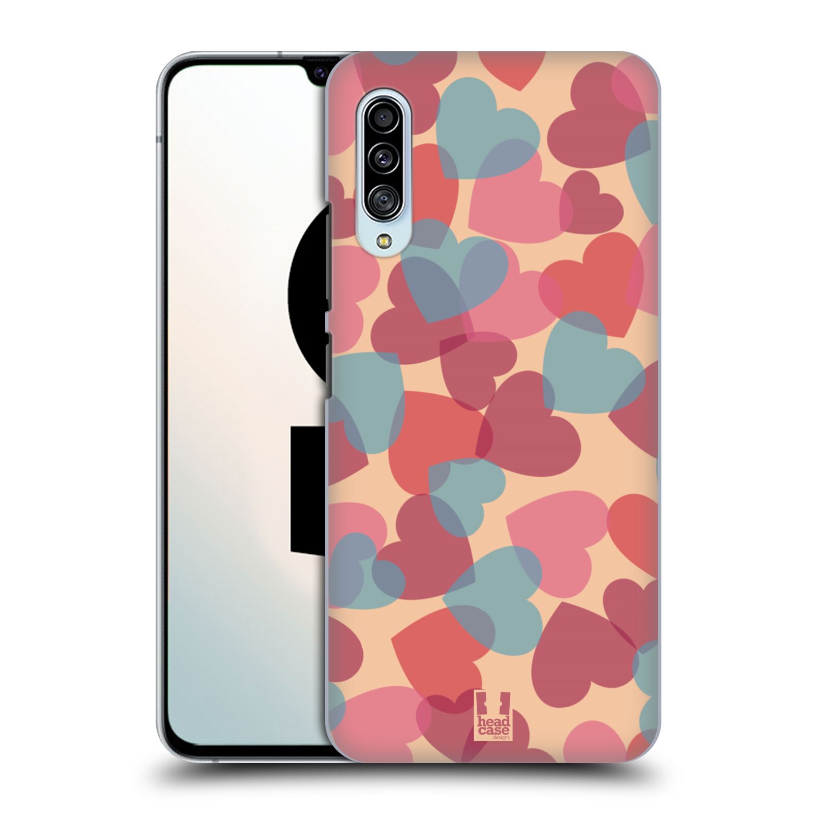 Zadní obal pro mobil Samsung Galaxy A90 5G - HEAD CASE - Růžová srdíčka kreslený vzor