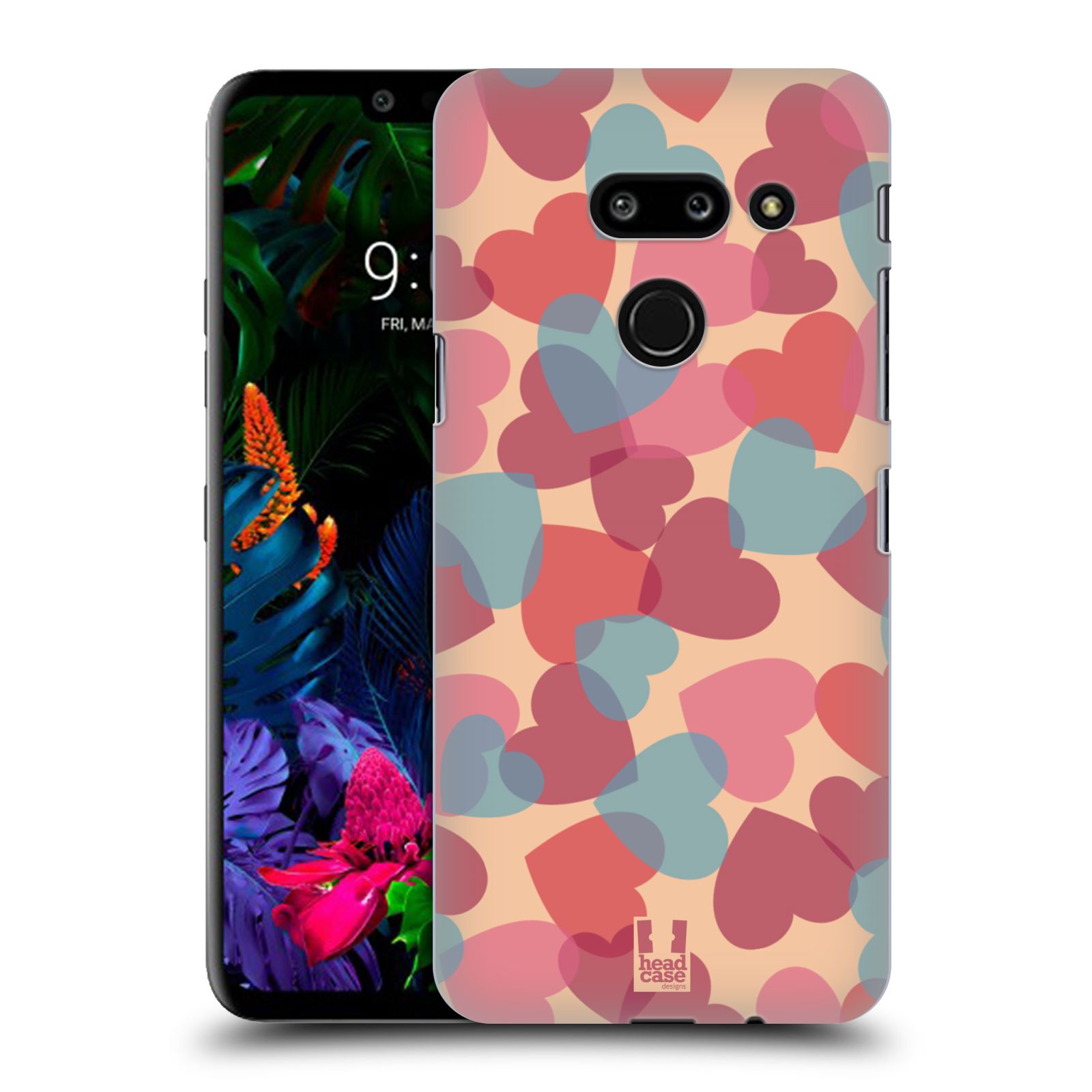 Zadní obal pro mobil LG G8 ThinQ - HEAD CASE - Růžová srdíčka kreslený vzor