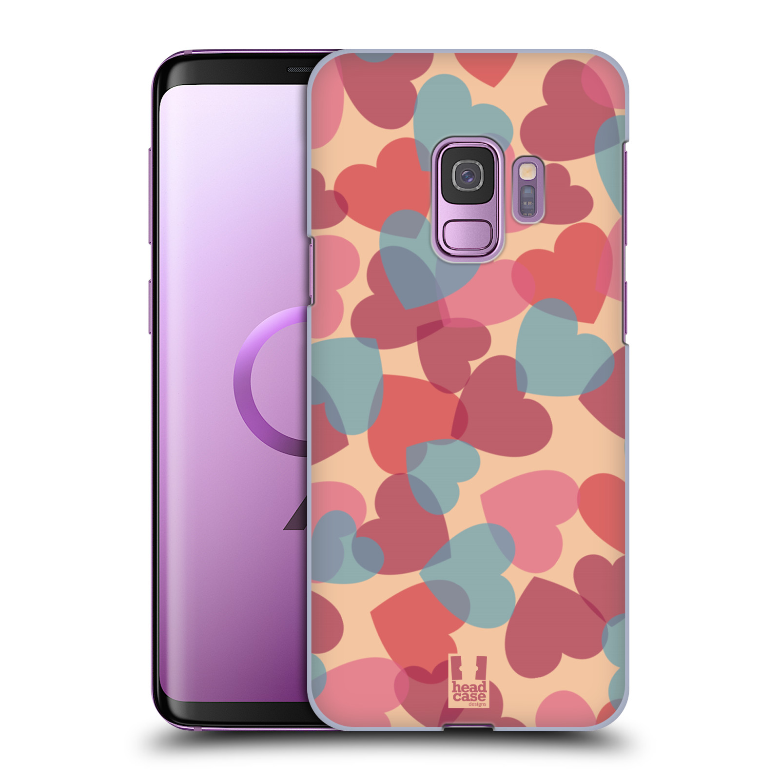 Zadní obal pro mobil Samsung Galaxy S9 - HEAD CASE - Růžová srdíčka kreslený vzor