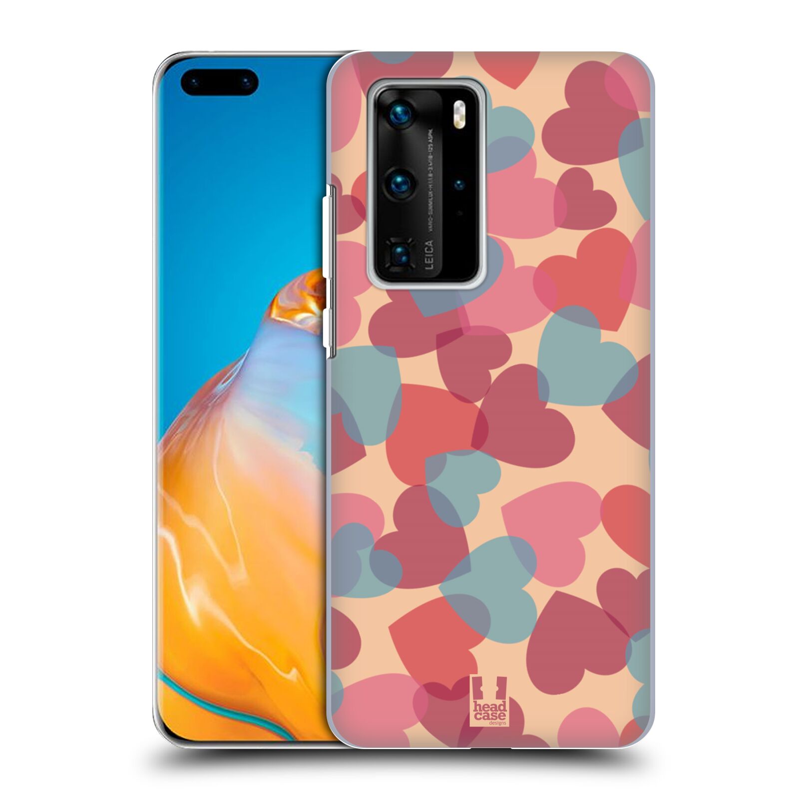 Zadní obal pro mobil Huawei P40 PRO / P40 PRO PLUS - HEAD CASE - Růžová srdíčka kreslený vzor