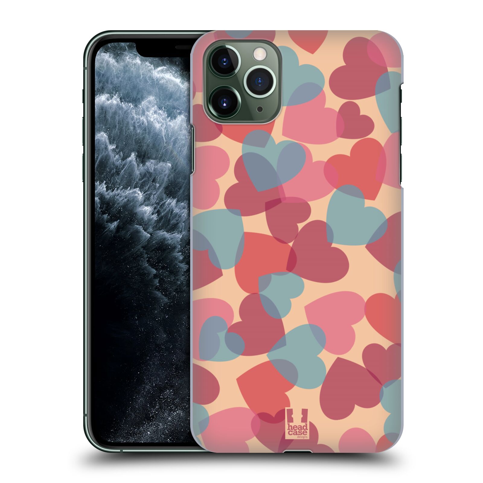 Zadní obal pro mobil Apple Iphone 11 PRO MAX - HEAD CASE - Růžová srdíčka kreslený vzor