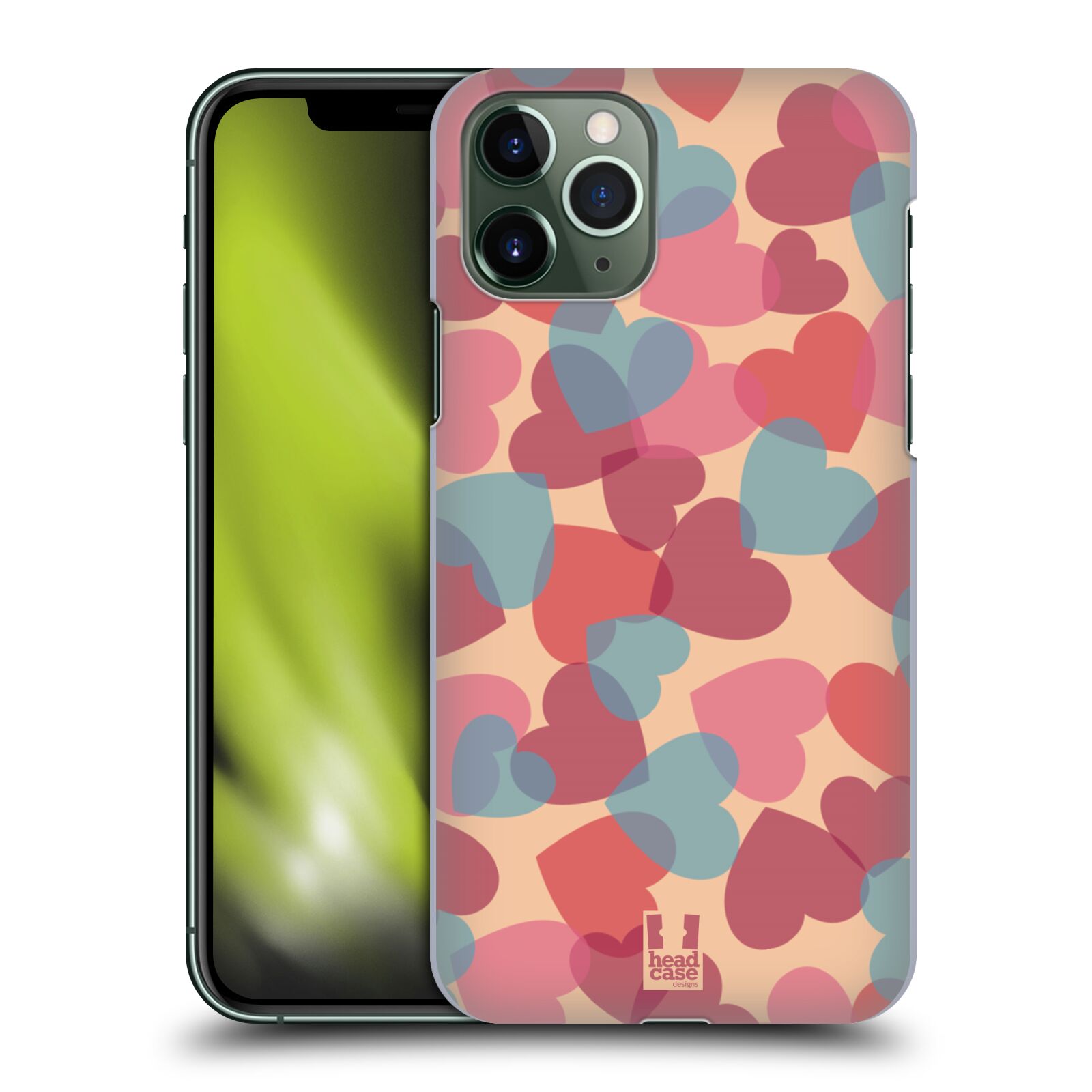 Zadní obal pro mobil Apple Iphone 11 PRO - HEAD CASE - Růžová srdíčka kreslený vzor