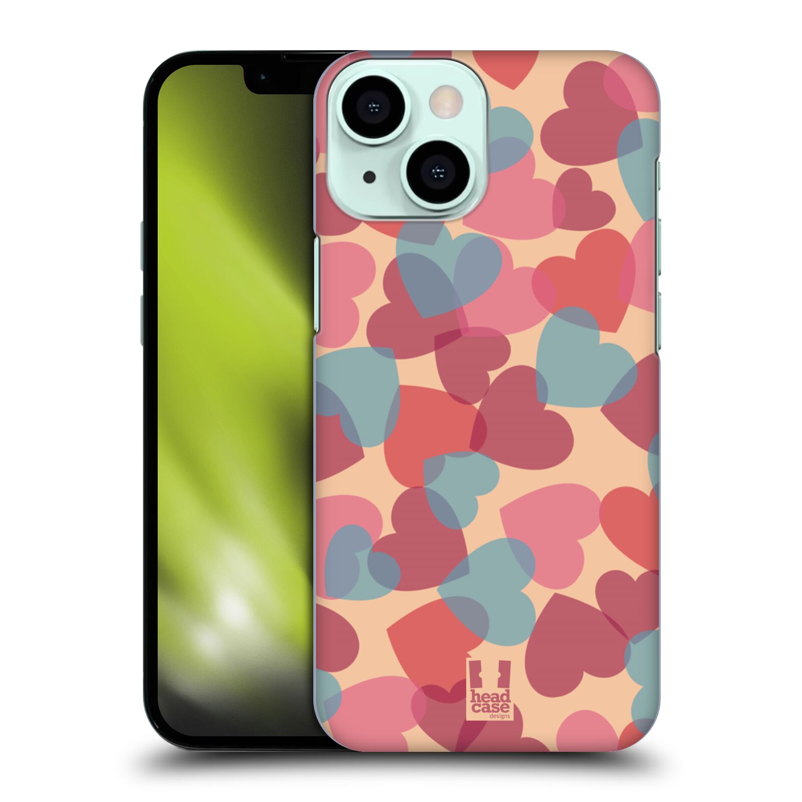 Zadní obal pro mobil Apple Iphone 13 MINI - HEAD CASE - Růžová srdíčka kreslený vzor
