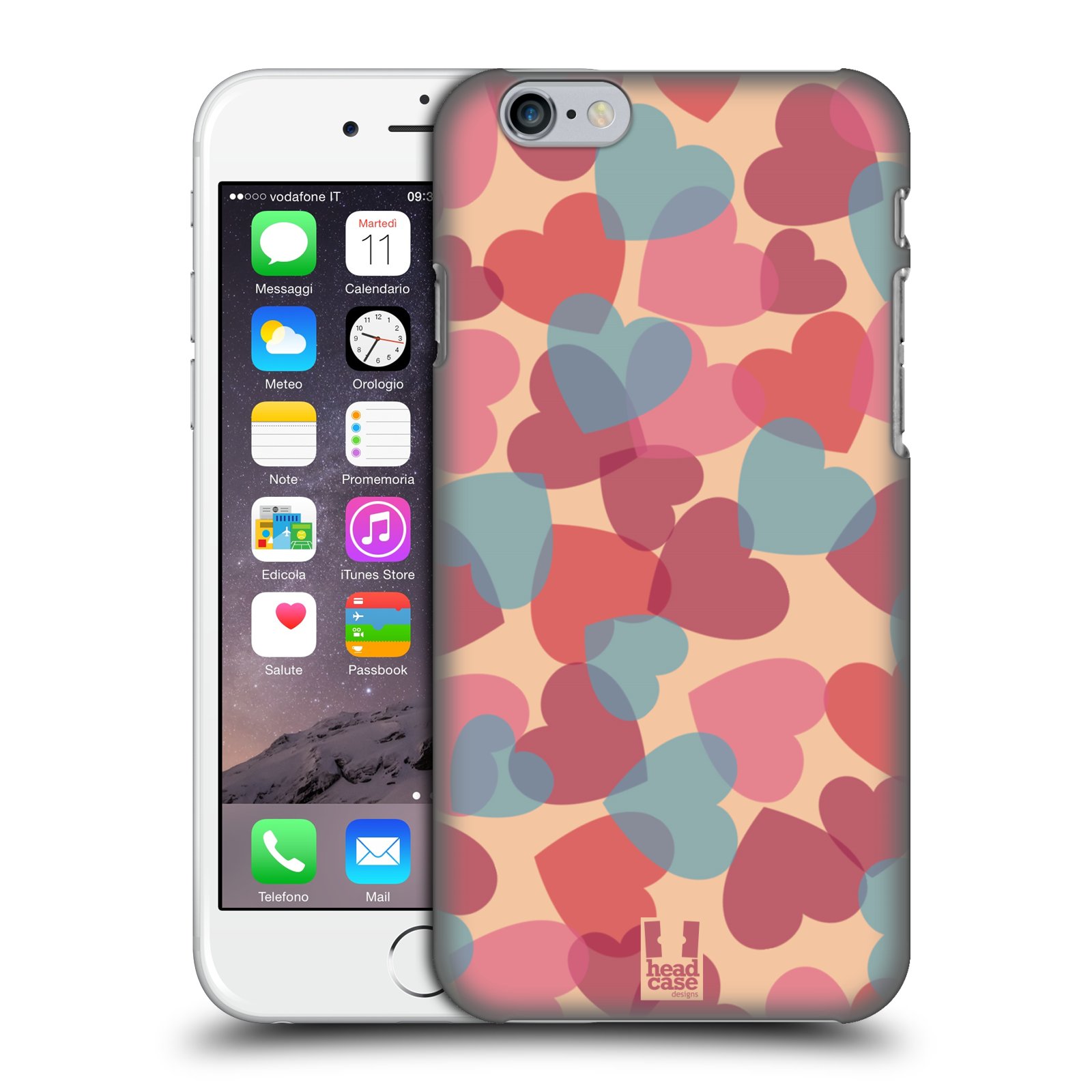 Zadní obal pro mobil Apple Iphone 6/6S - HEAD CASE - Růžová srdíčka kreslený vzor