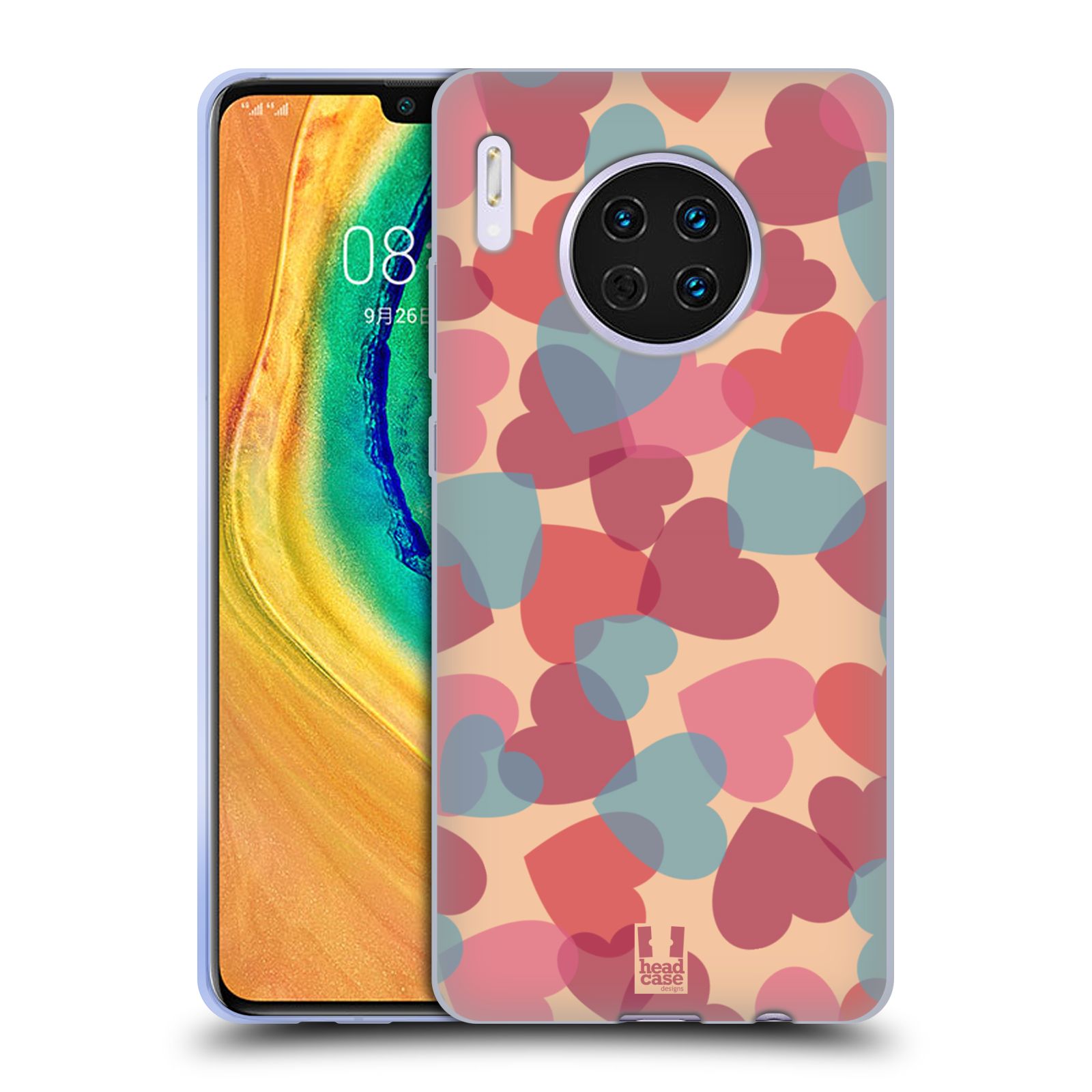 Zadní obal pro mobil Huawei Mate 30 - HEAD CASE - Růžová srdíčka kreslený vzor
