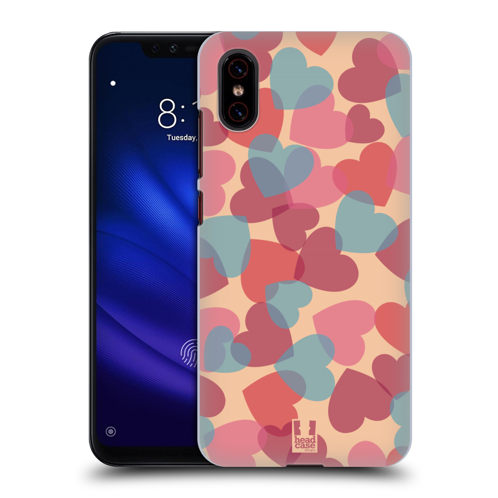 Zadní obal pro mobil Xiaomi Mi 8 PRO - HEAD CASE - Růžová srdíčka kreslený vzor