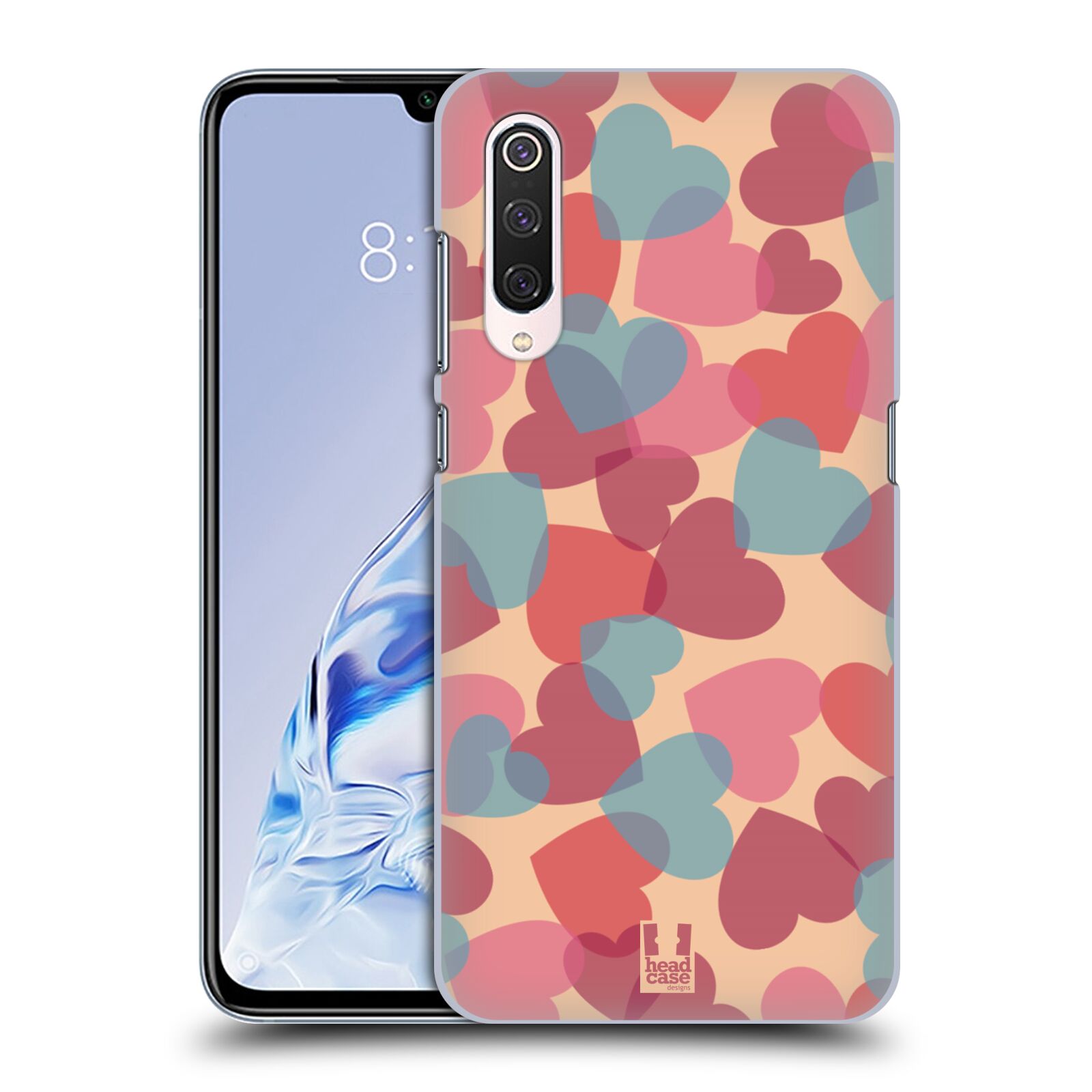 Zadní obal pro mobil Xiaomi Mi 9 PRO - HEAD CASE - Růžová srdíčka kreslený vzor
