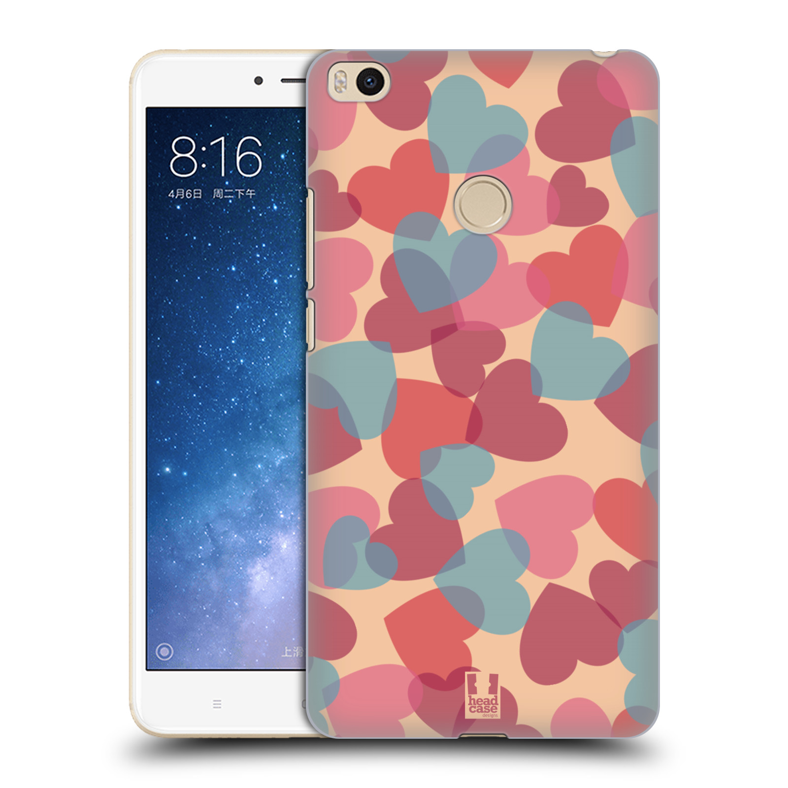 Zadní obal pro mobil Xiaomi Mi Max 2 - HEAD CASE - Růžová srdíčka kreslený vzor