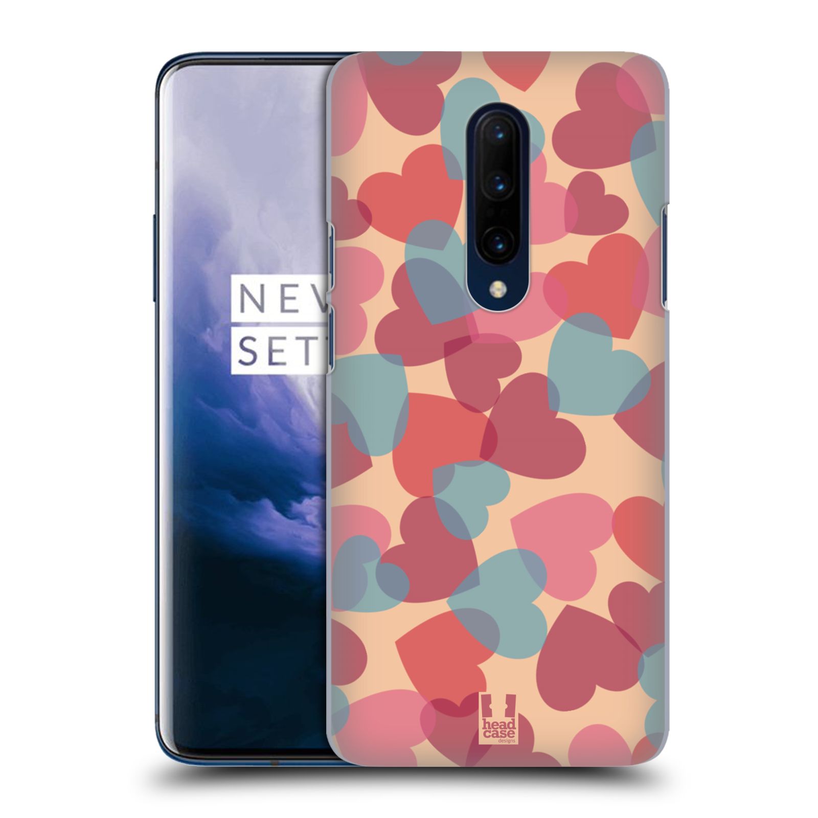 Zadní obal pro mobil OnePlus 7 PRO - HEAD CASE - Růžová srdíčka kreslený vzor
