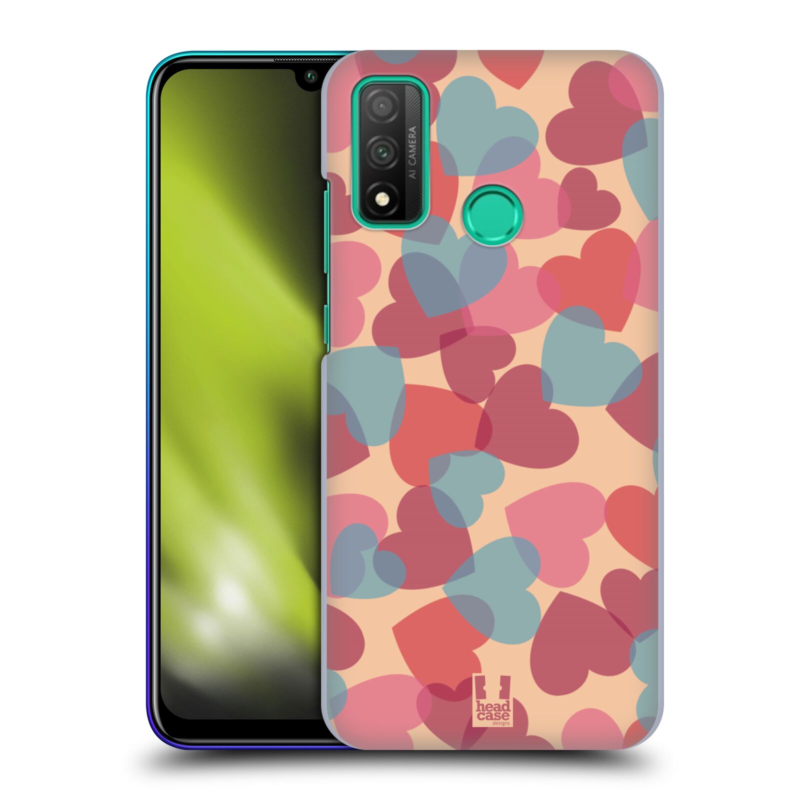 Zadní obal pro mobil Huawei P SMART 2020 - HEAD CASE - Růžová srdíčka kreslený vzor
