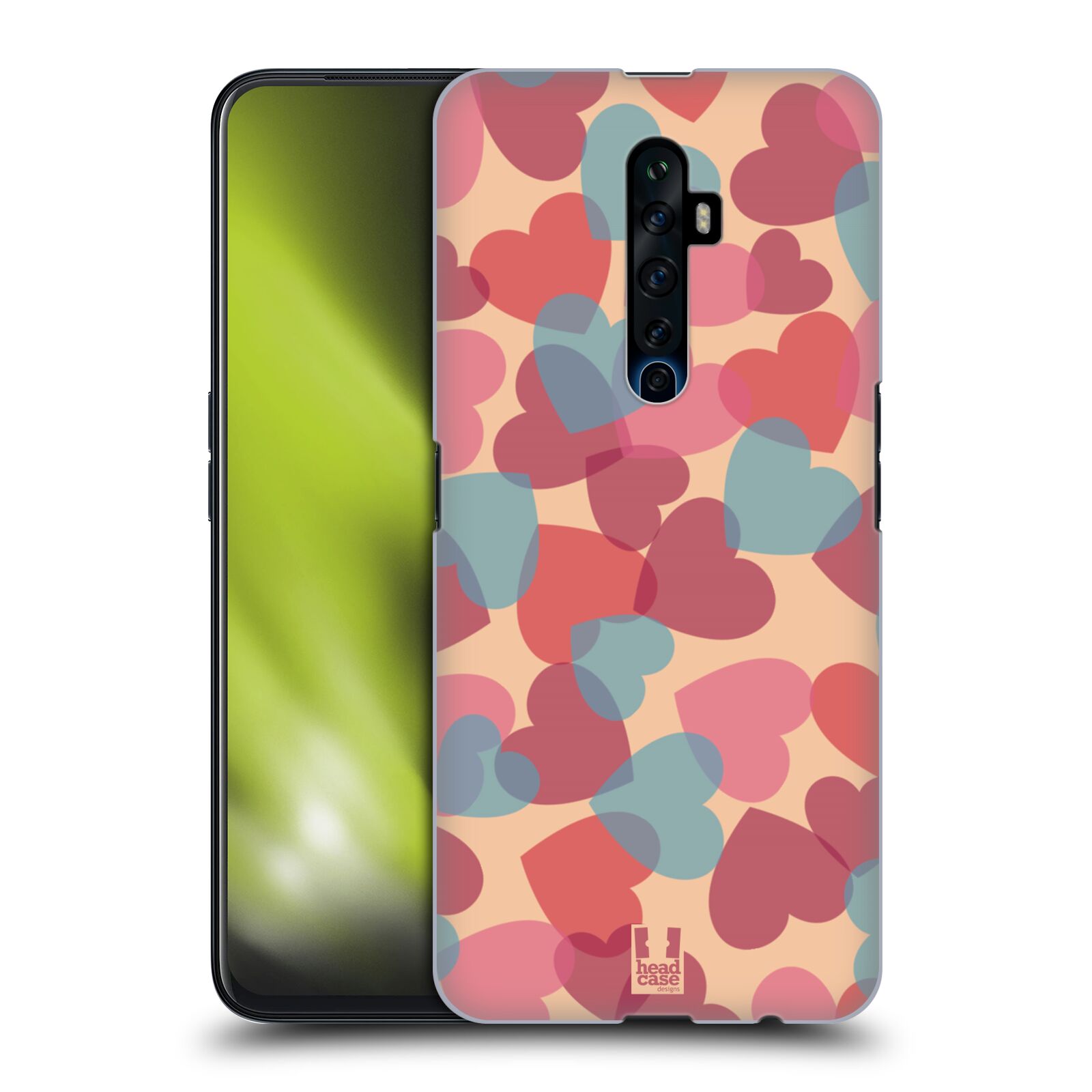 Zadní obal pro mobil Oppo Reno 2Z - HEAD CASE - Růžová srdíčka kreslený vzor
