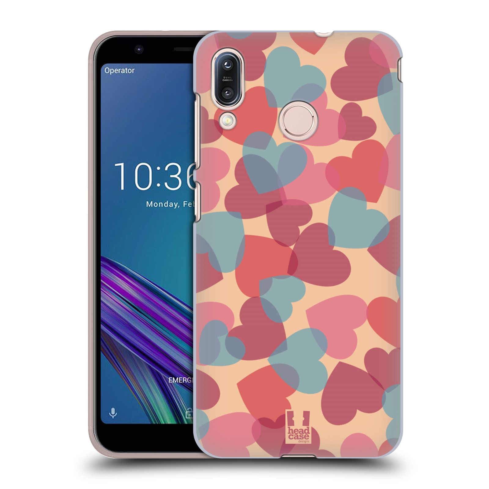 Zadní obal pro mobil Asus Zenfone Max (M1) ZB555KL - HEAD CASE - Růžová srdíčka kreslený vzor