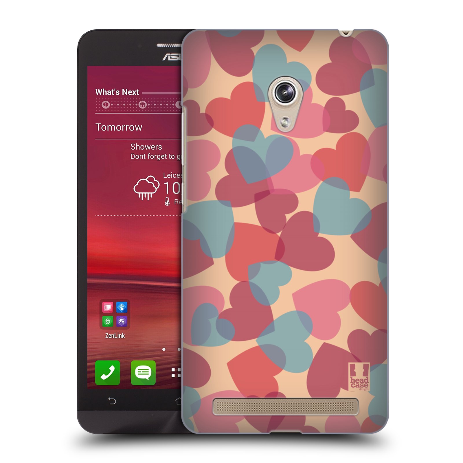 HEAD CASE plastový obal na mobil Asus Zenfone 6 vzor Vzorkovaná malba SRDÍČKA RŮŽOVÁ