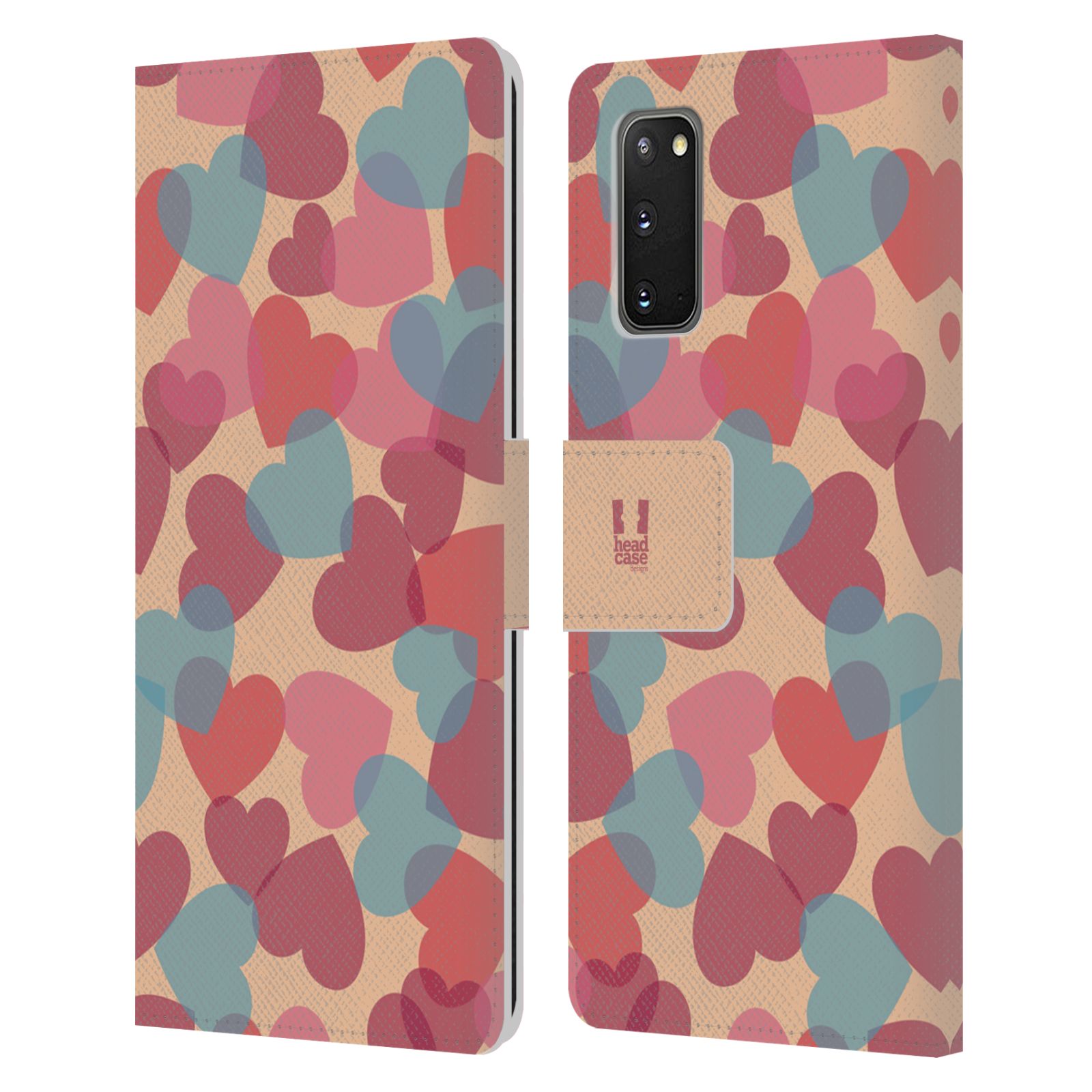 Pouzdro na mobil Samsung Galaxy S20 vzor prolínající se srdíčka, srdce, láska, růžová