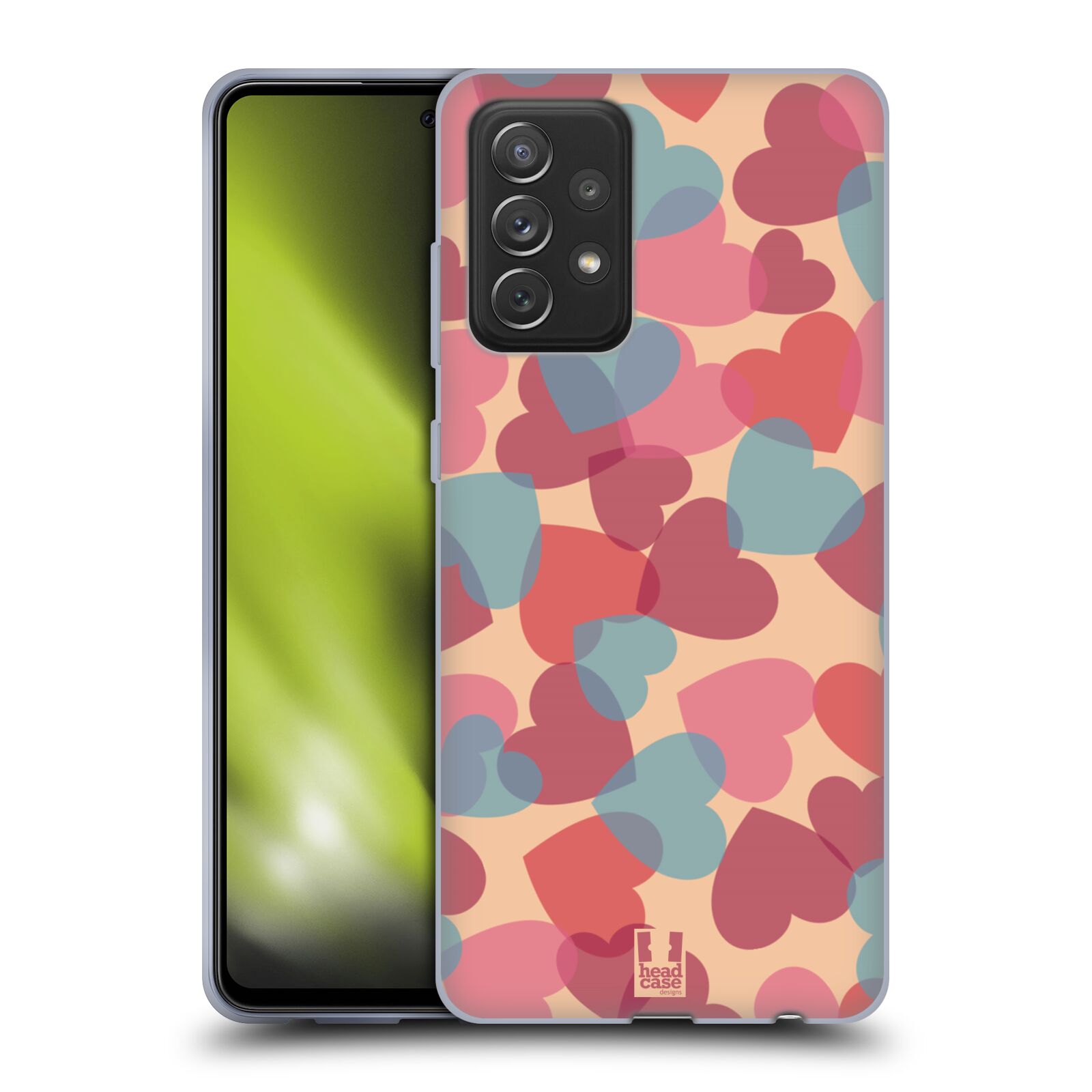 Zadní obal pro mobil Samsung Galaxy A72 / A72 5G - HEAD CASE - Růžová srdíčka kreslený vzor