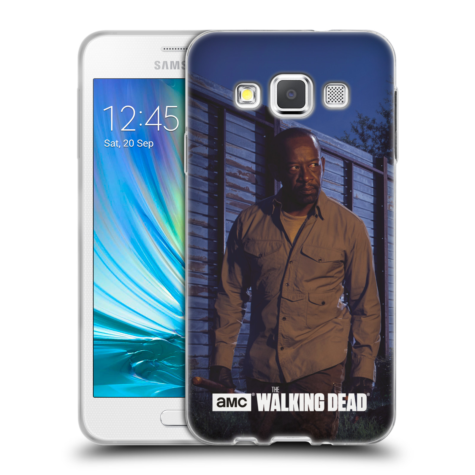 HEAD CASE silikonový obal na mobil Samsung Galaxy A3 (A300F) originální potisk Walking Dead postavy v akci Morgan