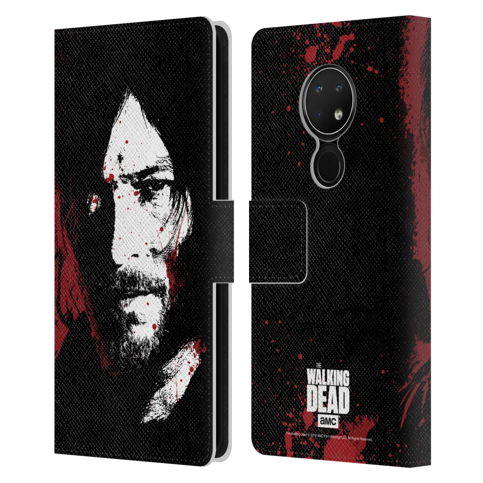Pouzdro na mobil Nokia 6.2 - Head Case - Walking Dead krvavá tvář Daryl