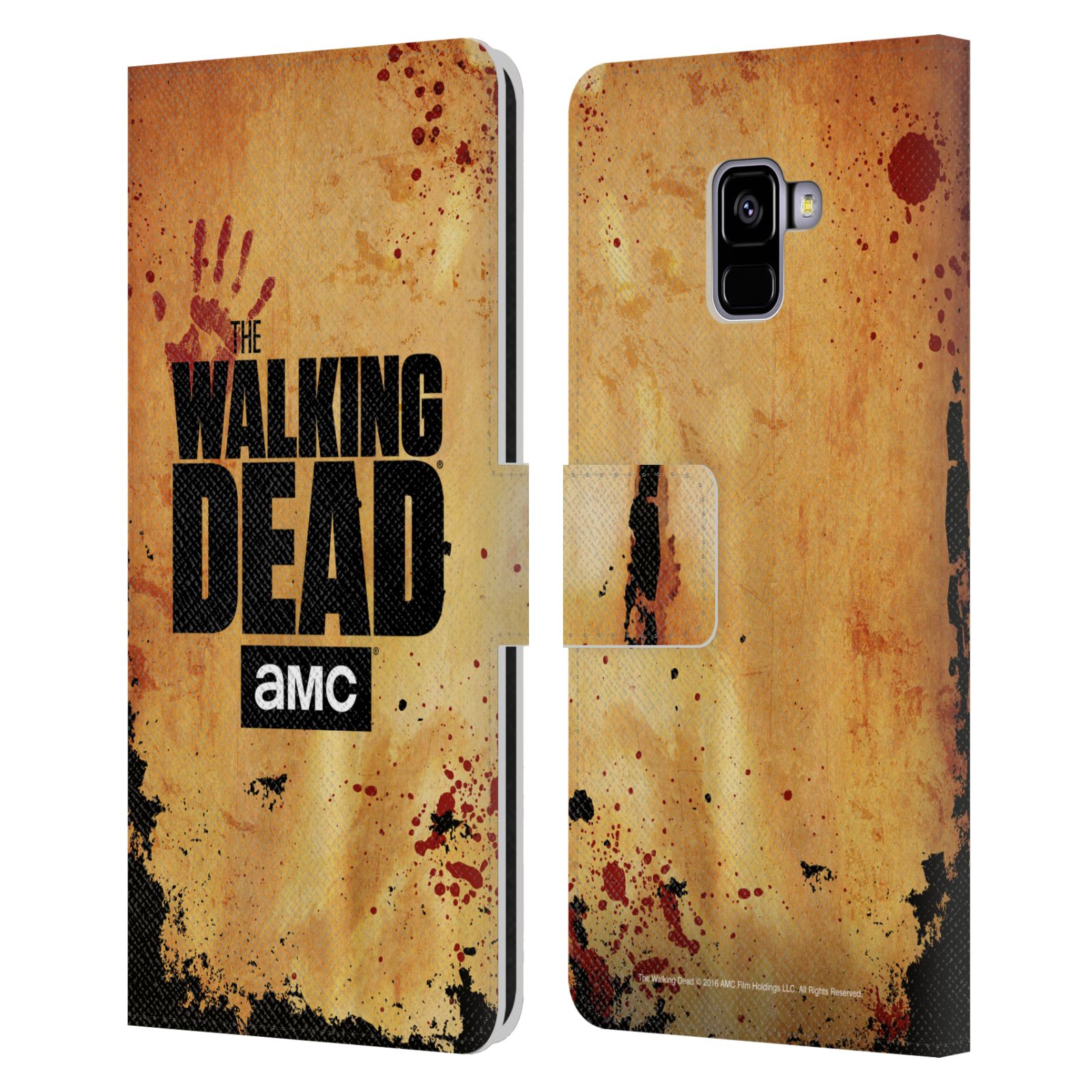 Pouzdro na mobil Samsung Galaxy A8 PLUS 2018 - Head Case - Walking Dead logo krvavá ruka