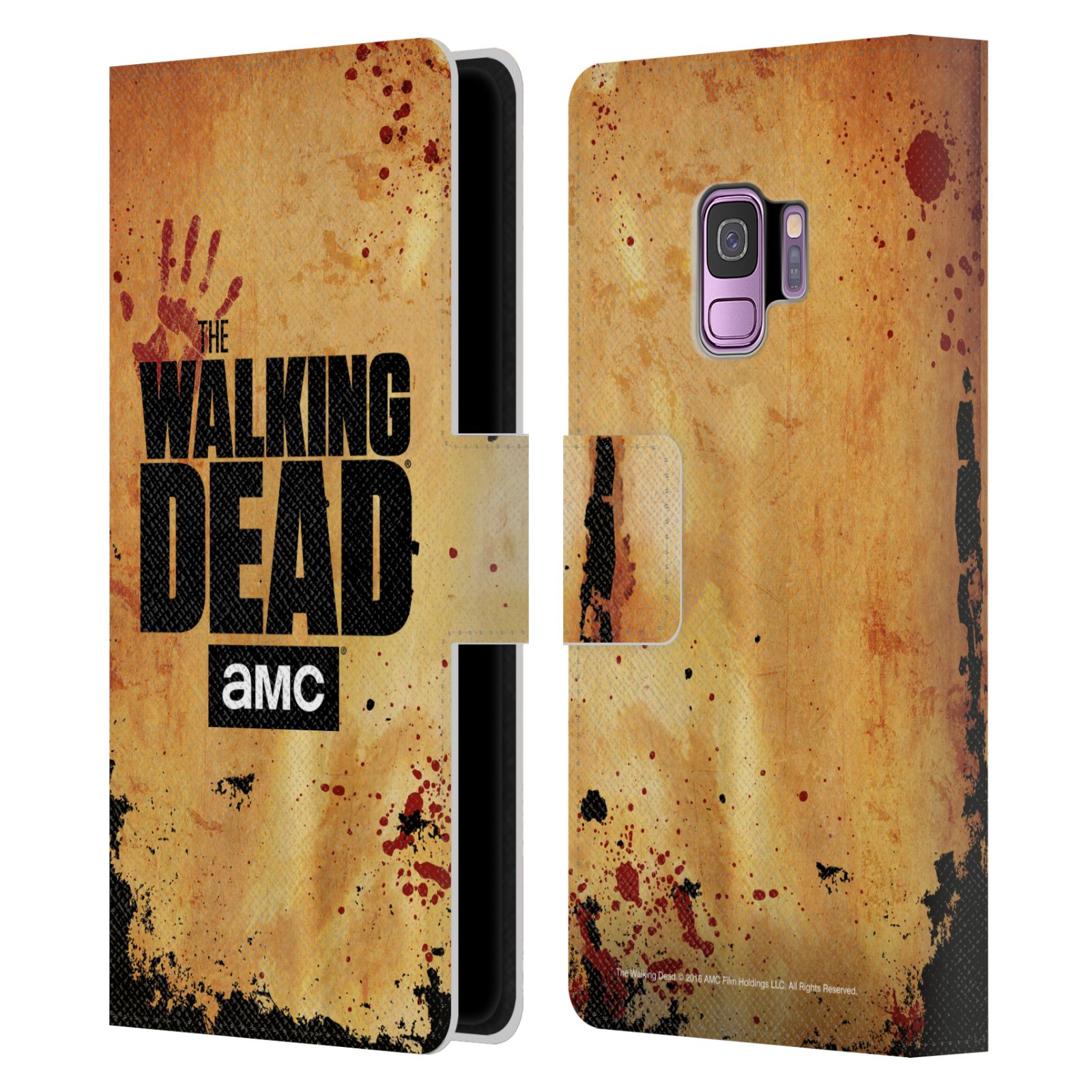 Pouzdro na mobil Samsung Galaxy S9 - Head Case - Walking Dead logo krvavá ruka