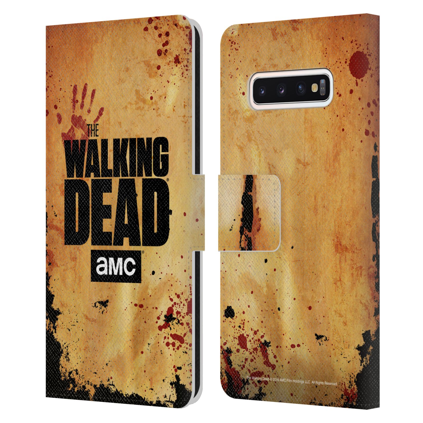 Pouzdro na mobil Samsung Galaxy S10 - Head Case - Walking Dead logo krvavá ruka