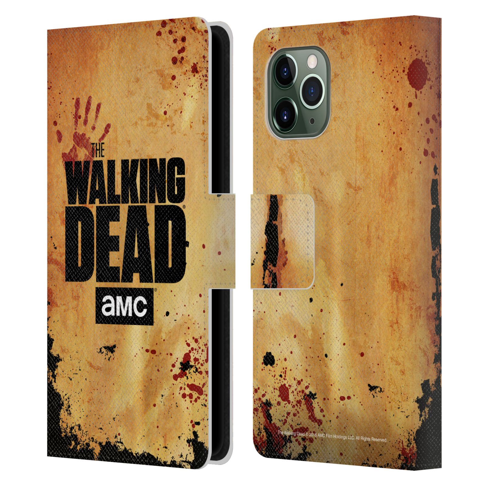 Pouzdro na mobil Apple Iphone 11 PRO - Head Case - Walking Dead logo krvavá ruka
