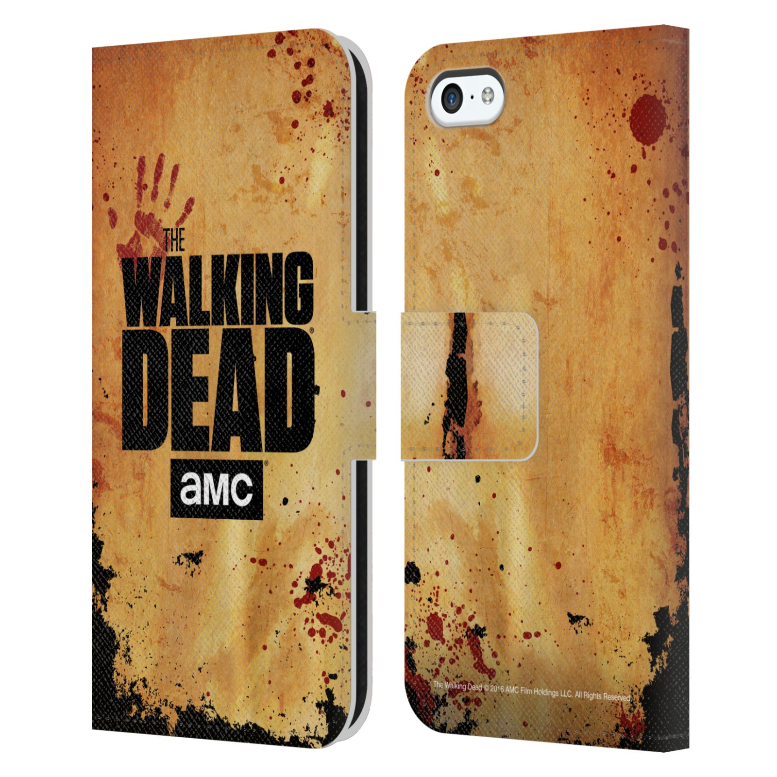 Pouzdro na mobil Apple Iphone 5C - Head Case - Walking Dead logo krvavá ruka