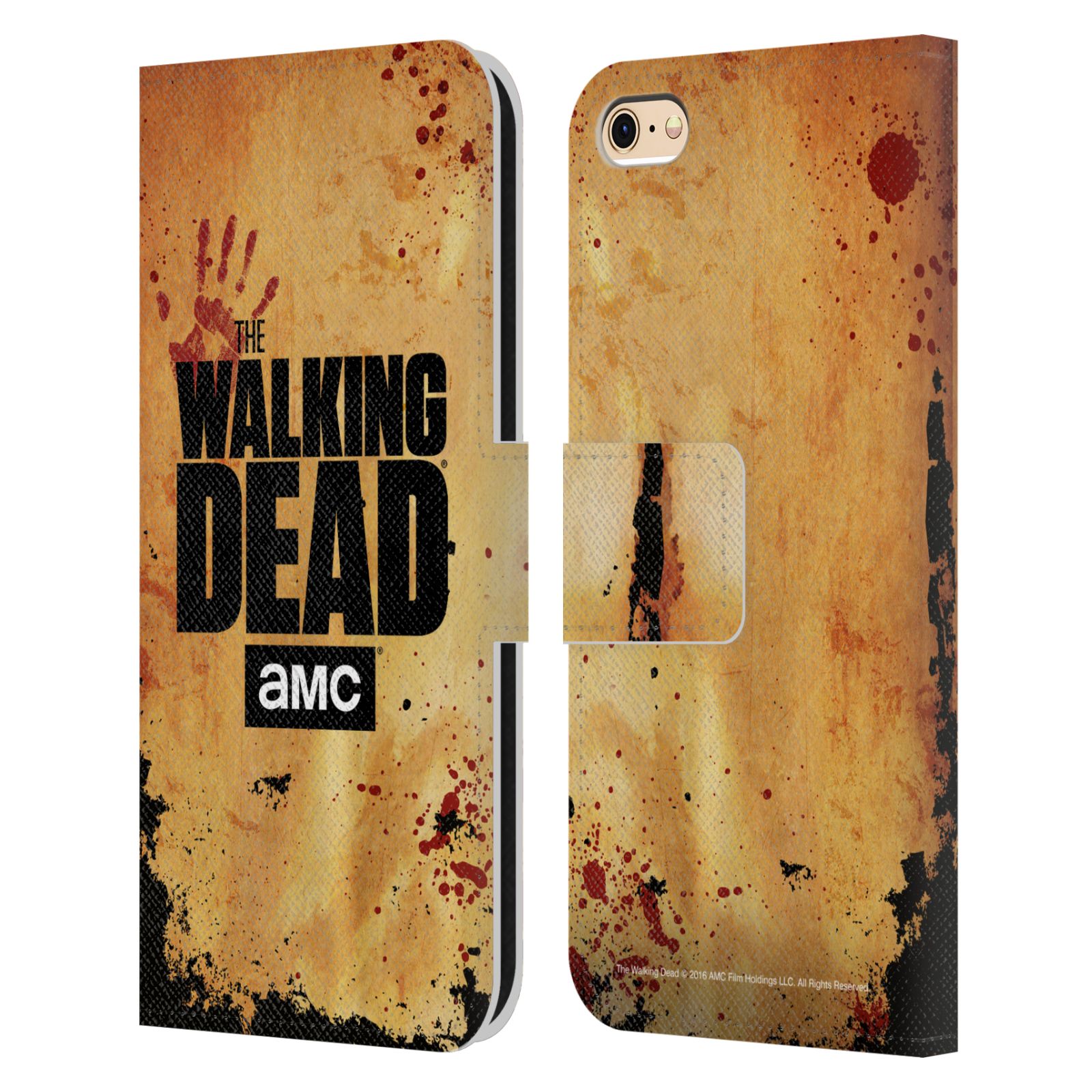 Pouzdro na mobil Apple Iphone 6 / 6S - Head Case - Walking Dead logo krvavá ruka