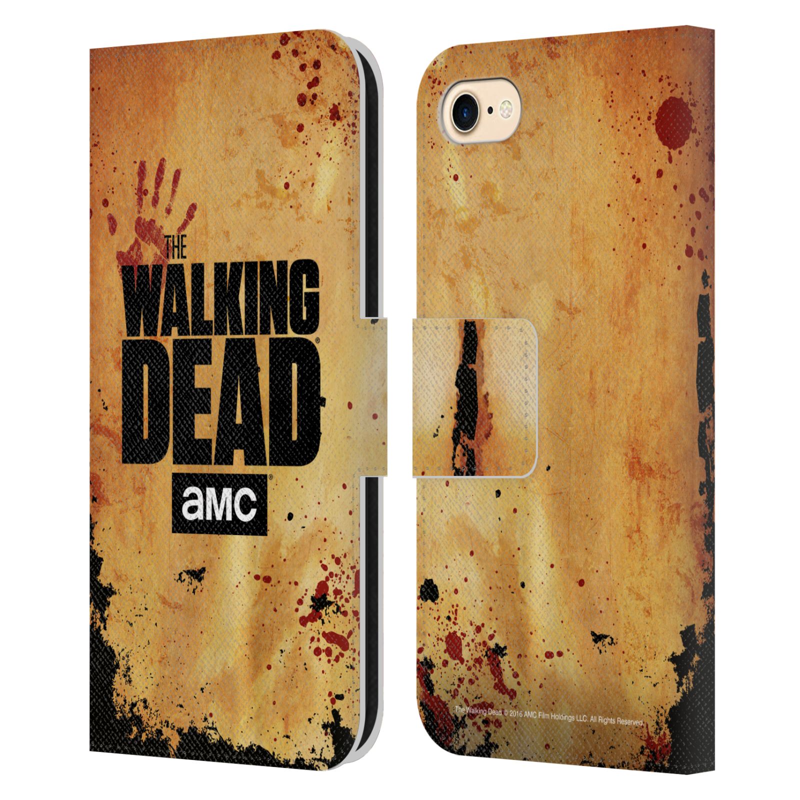 Pouzdro na mobil Apple Iphone 7 / 8 - Head Case - Walking Dead logo krvavá ruka